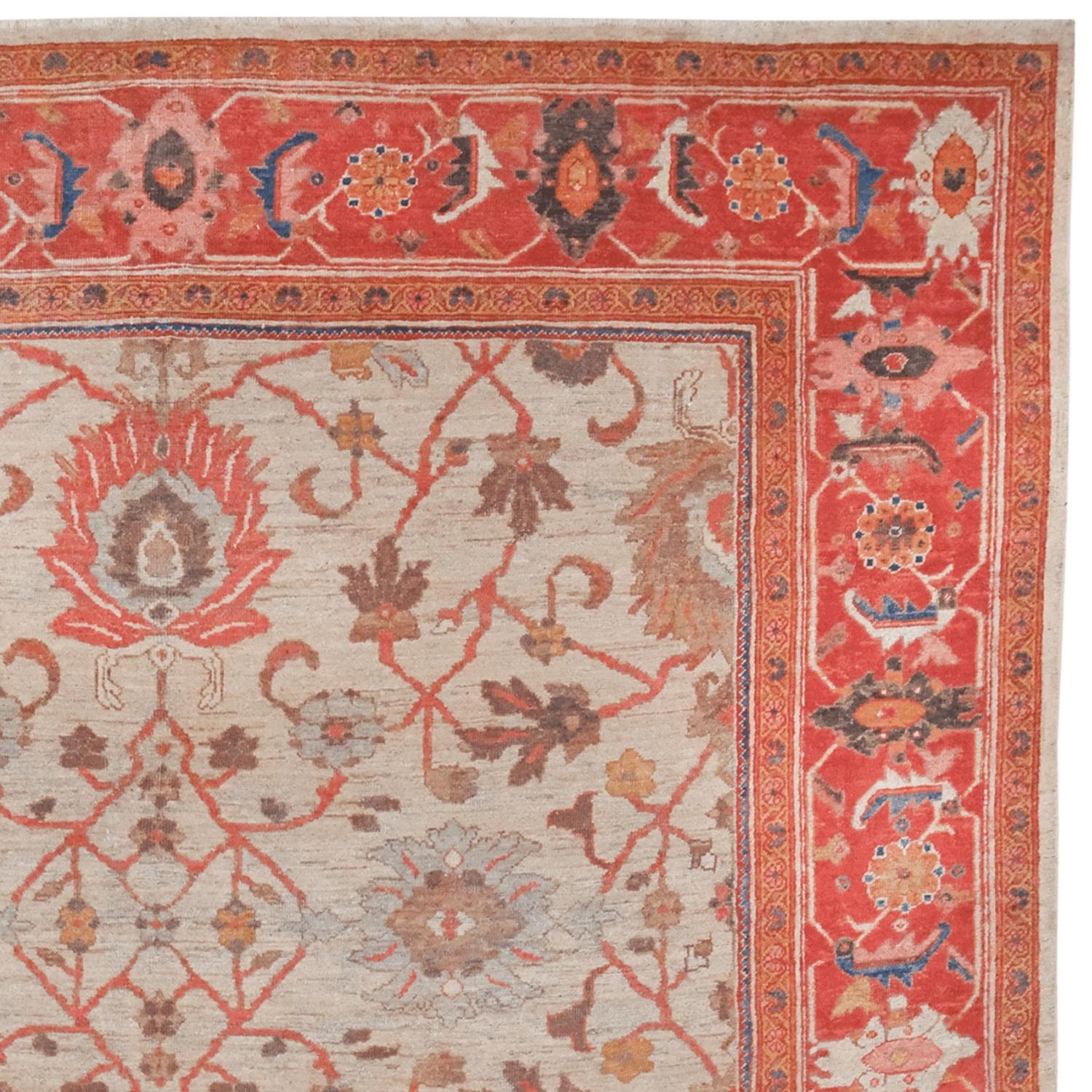 Hand-Woven Late of 19th Century Ziegler Carpet For Sale