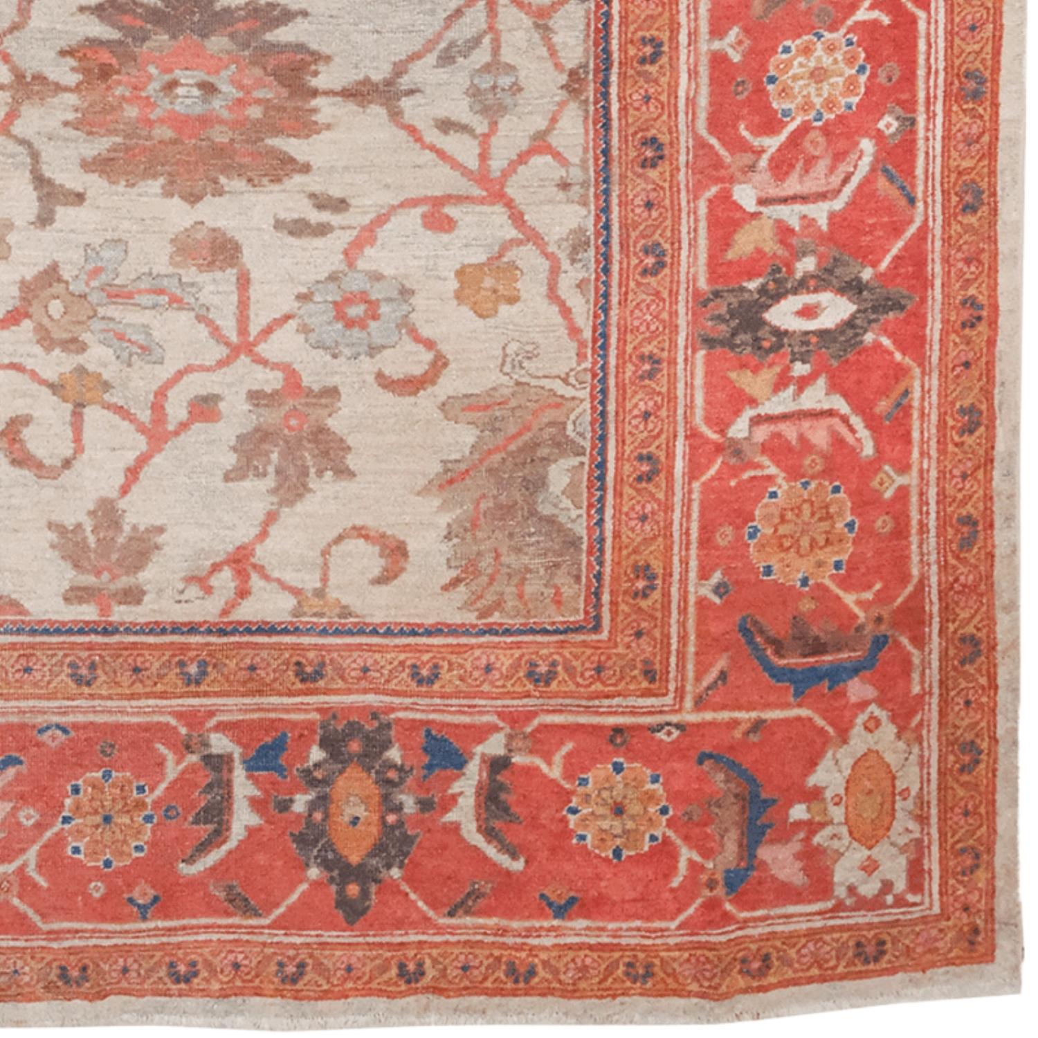 Late of 19th Century Ziegler Carpet In Good Condition For Sale In Sultanahmet, 34