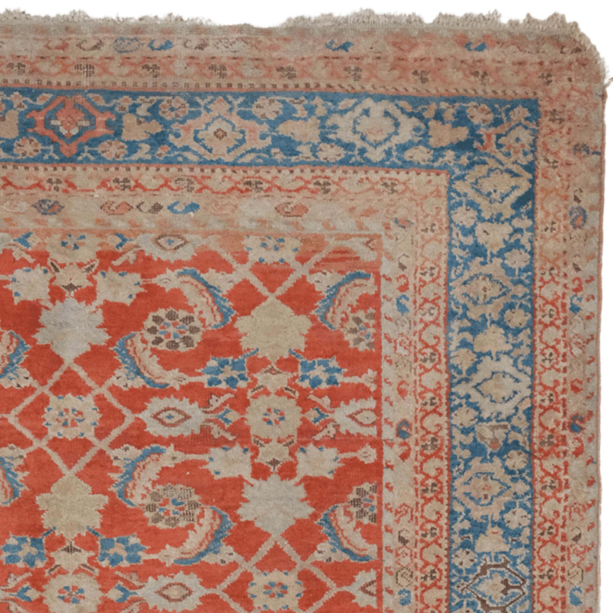 Hand-Woven Late of 19th Century Ziegler Rug For Sale