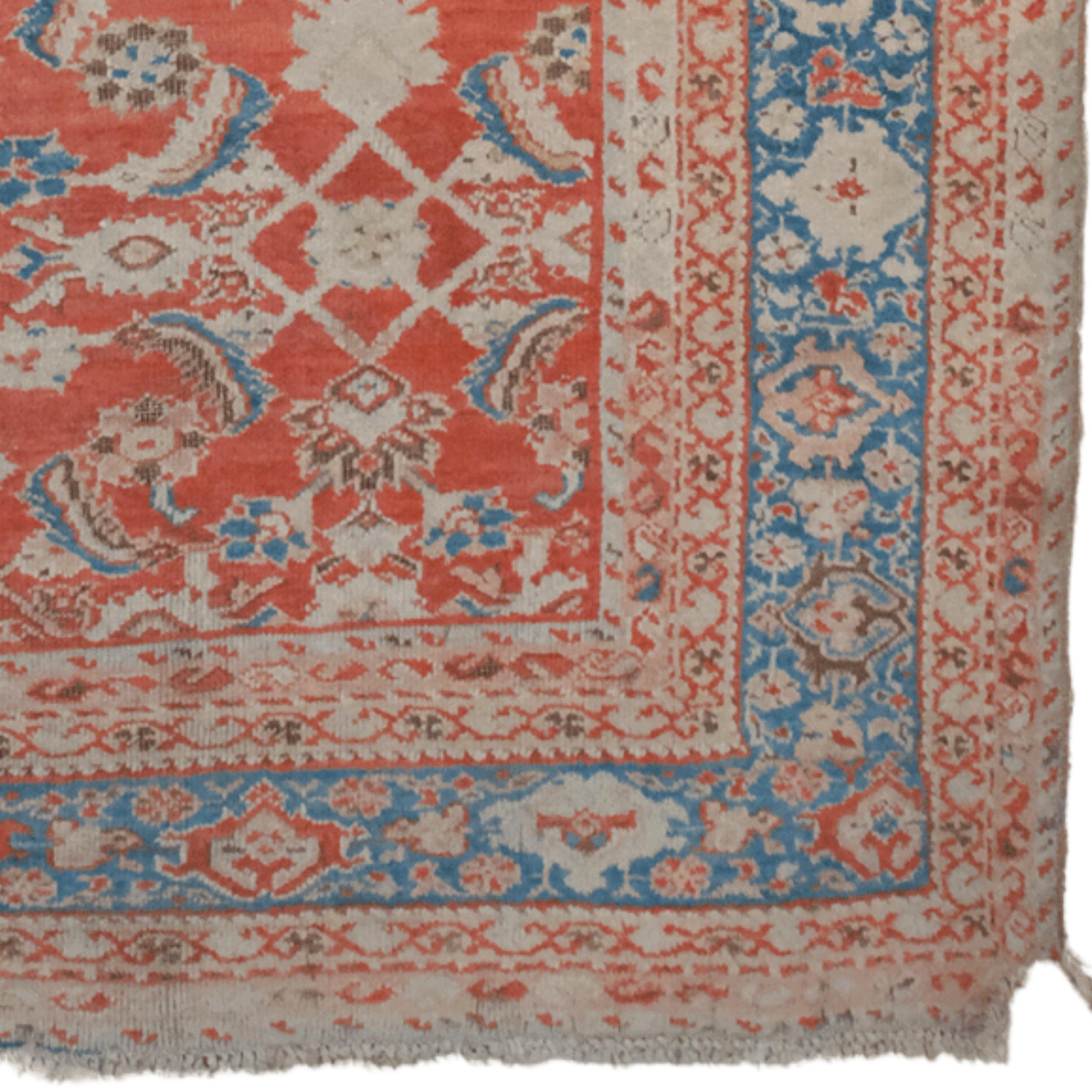 Late of 19th Century Ziegler Rug In Good Condition For Sale In Sultanahmet, 34