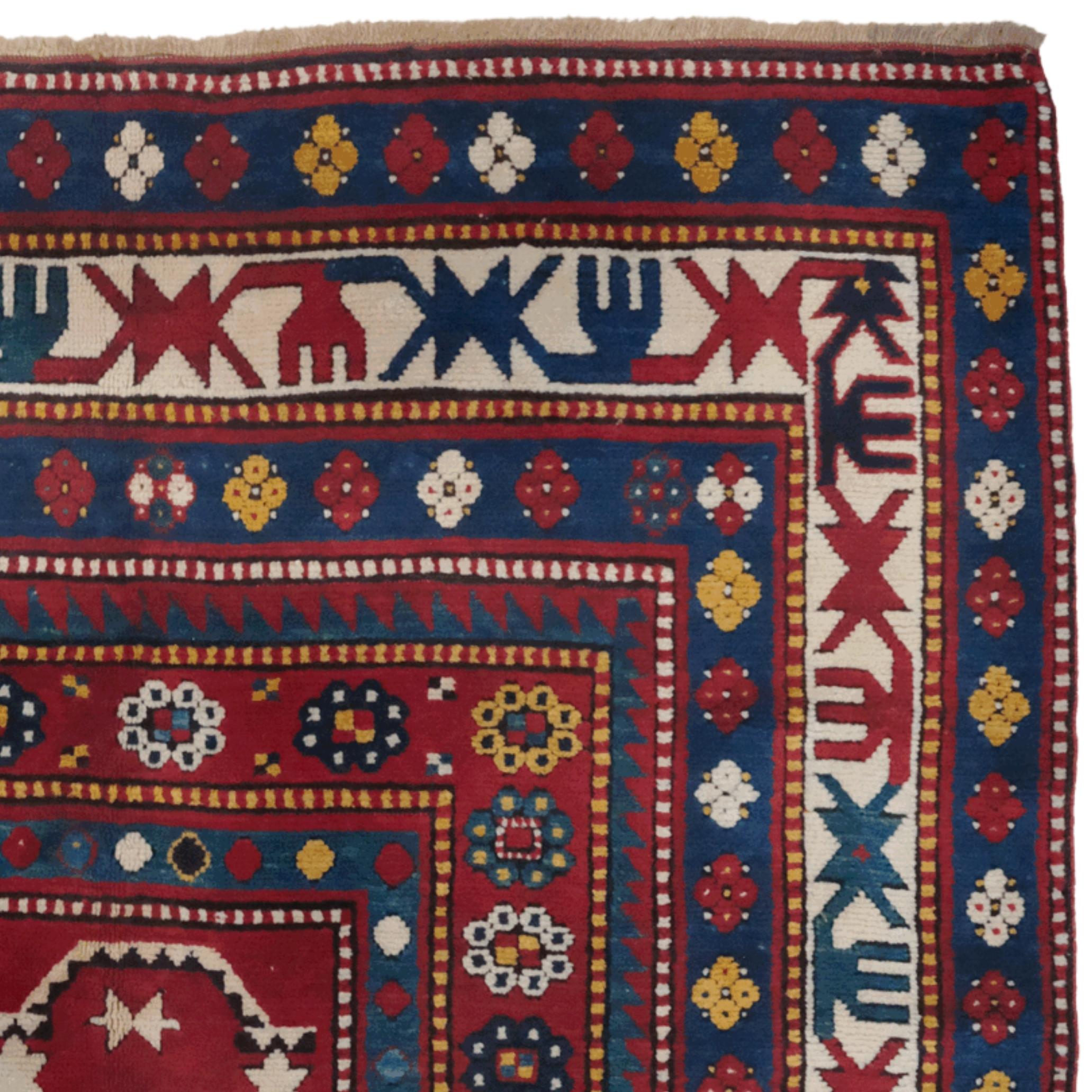 Alfombra antigua Lambalo de finales del siglo XIX Tejido a mano en venta