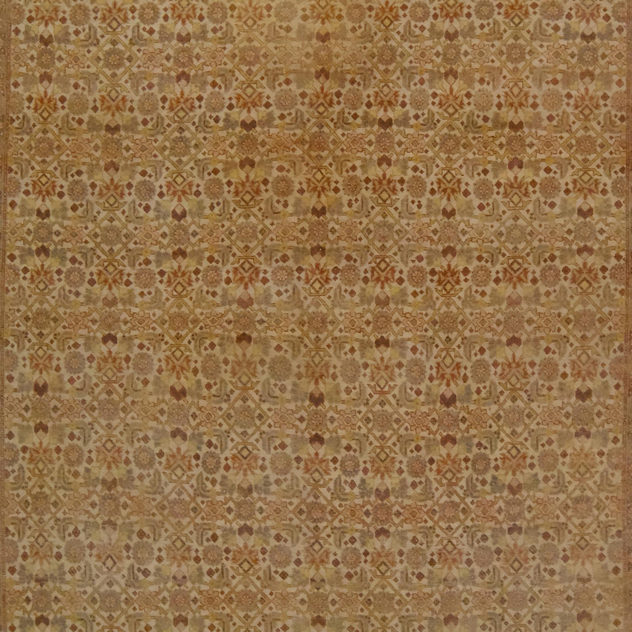 Persian Late of the 19th Century Antique Tabriz Carpet For Sale