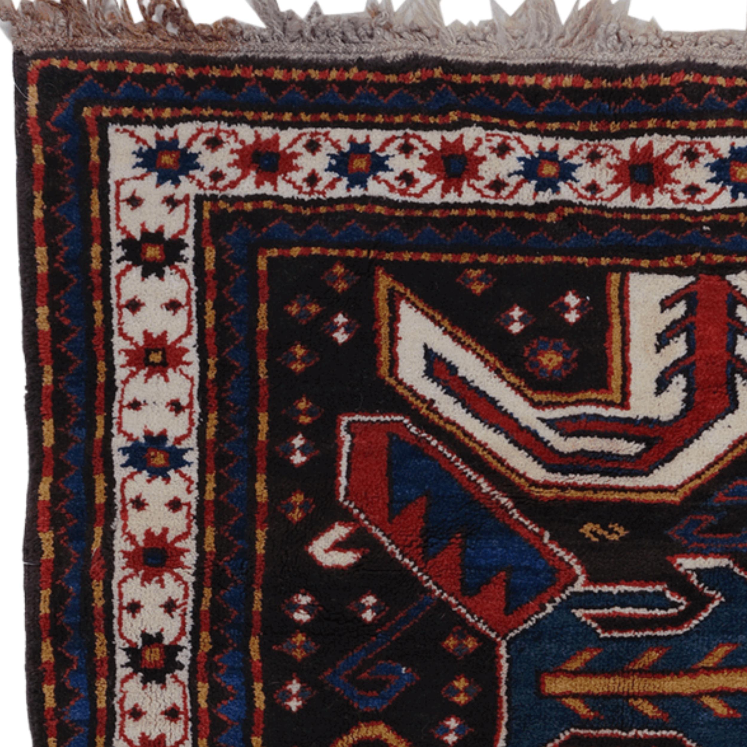 Alfombra Lenkoren de finales del siglo XIX Lana en venta