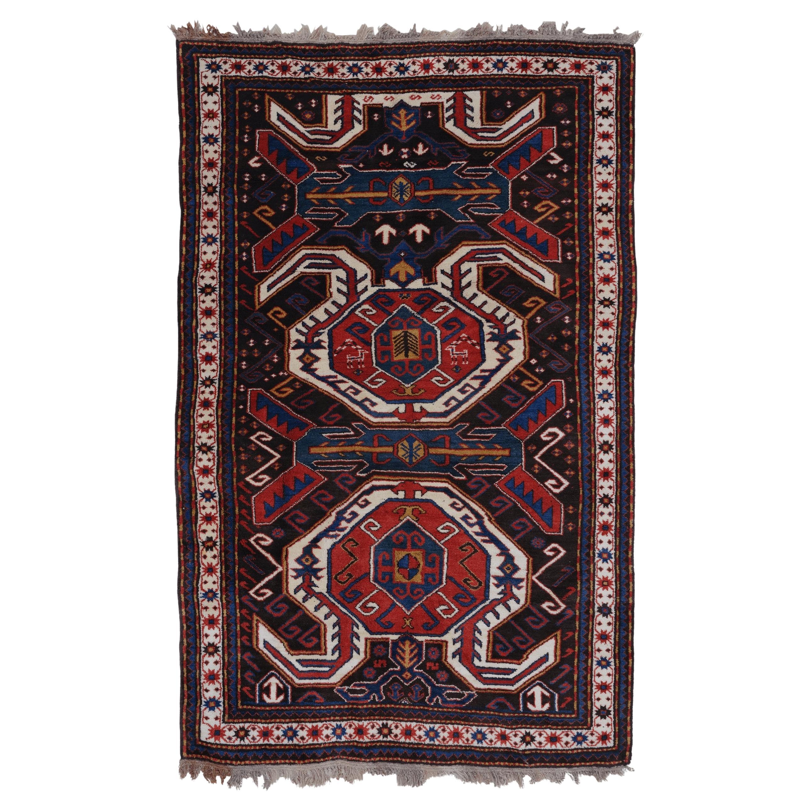 Tappeto Lenkoren della fine del XIX secolo