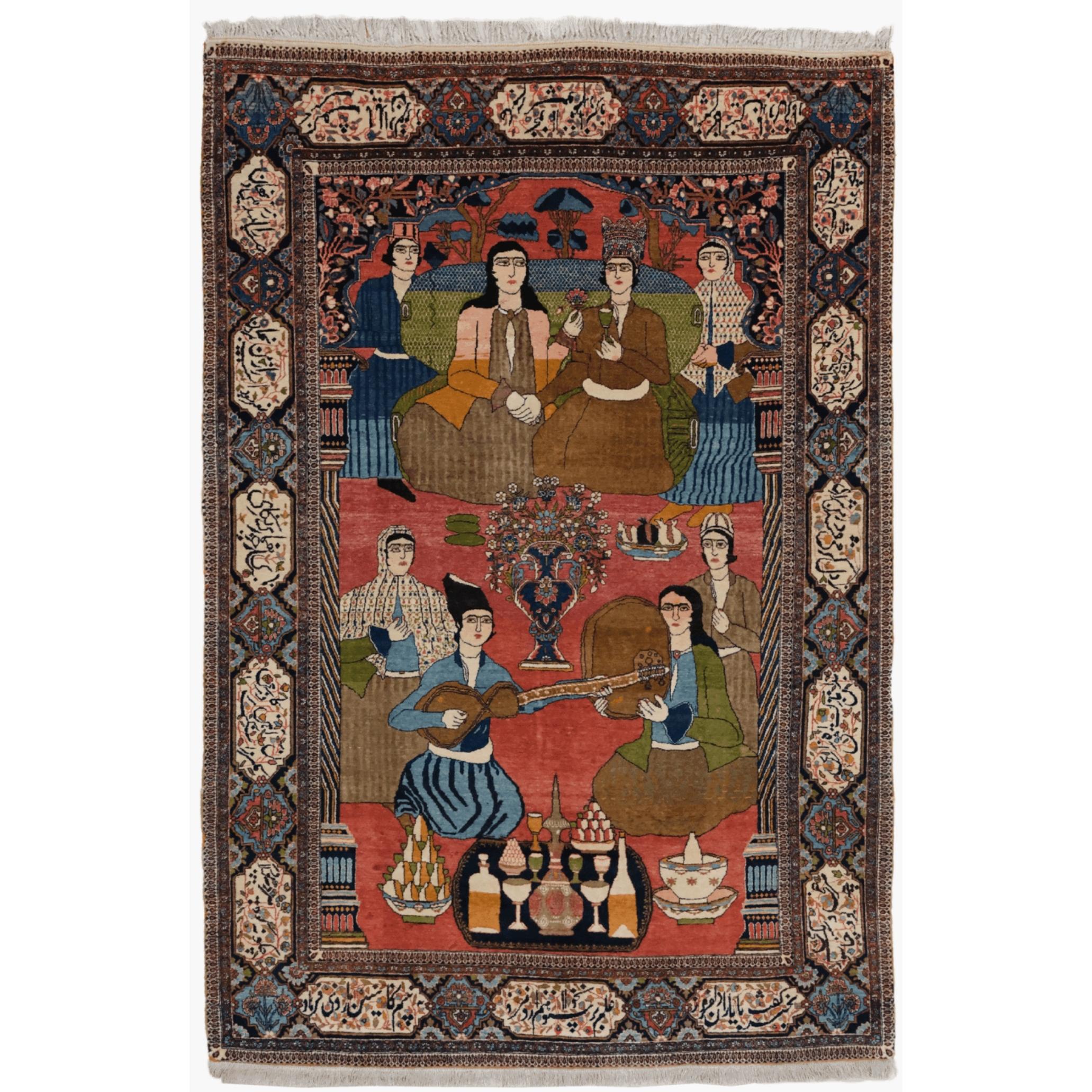Persian Late of the 19th Century Pair of the Keshan Atesoglu Rug For Sale