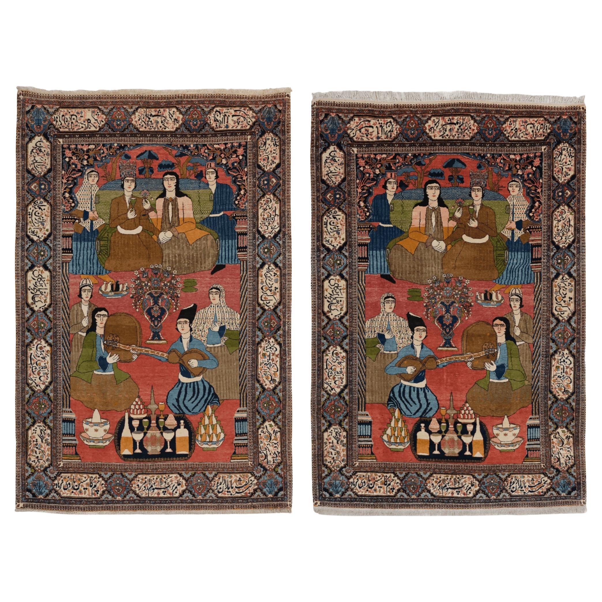 Late of the 19th Century Pair of the Keshan Atesoglu Rug For Sale