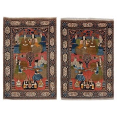 Late of the 19th Century Pair of the Keshan Atesoglu Rug