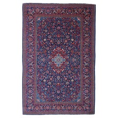 Late of the 19th Century Persian Keshan Rug - Antique Wool Rug