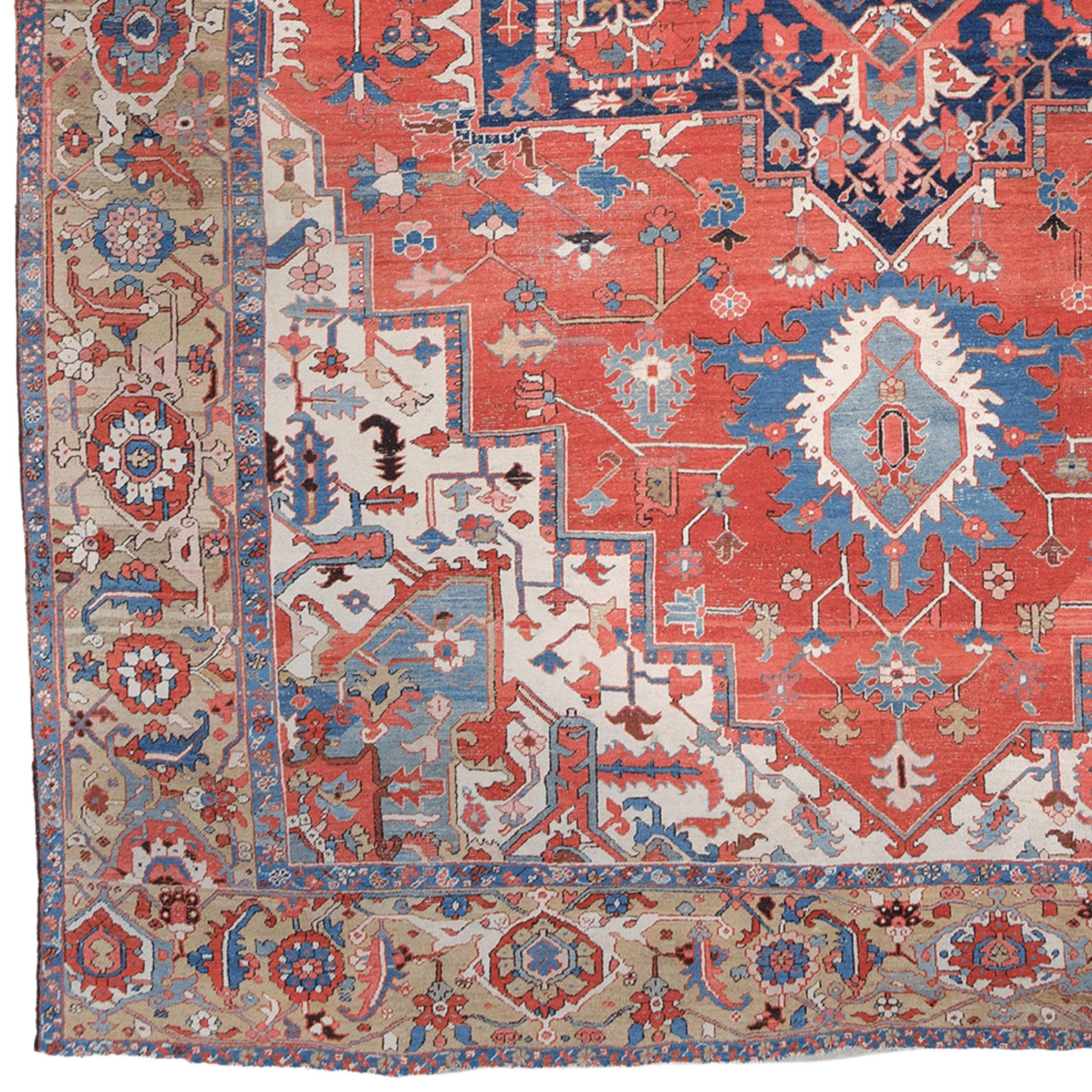 Dies ist nicht nur ein Teppich, sondern ein architektonisches Statement und der Höhepunkt einer ganzen Ära. Es handelt sich um ein monumentales Werk aus dem späten 19. Jahrhundert, das zur Klasse der 