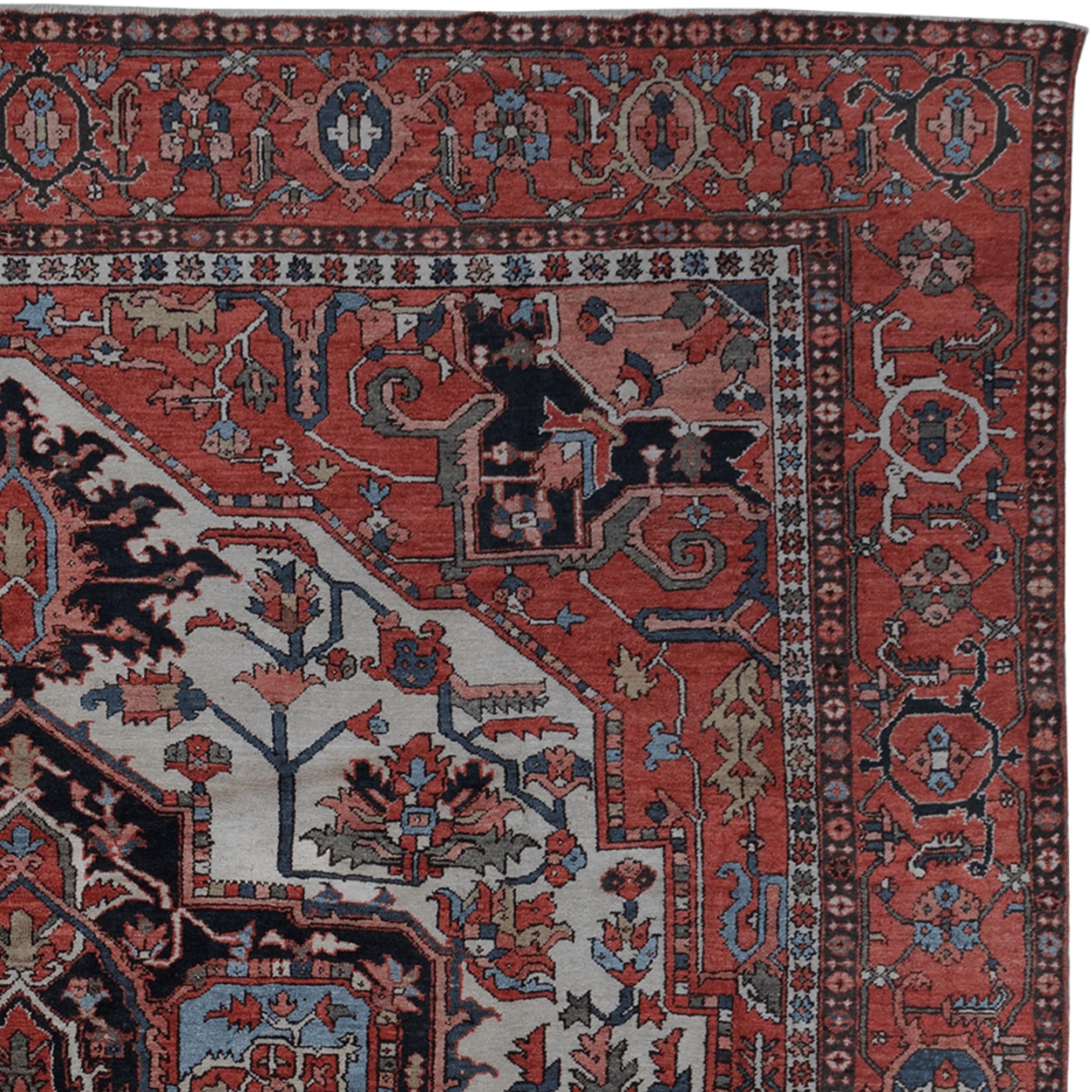 Serapi-Teppich aus dem späten 19. Jahrhundert (Handgeknüpft) im Angebot