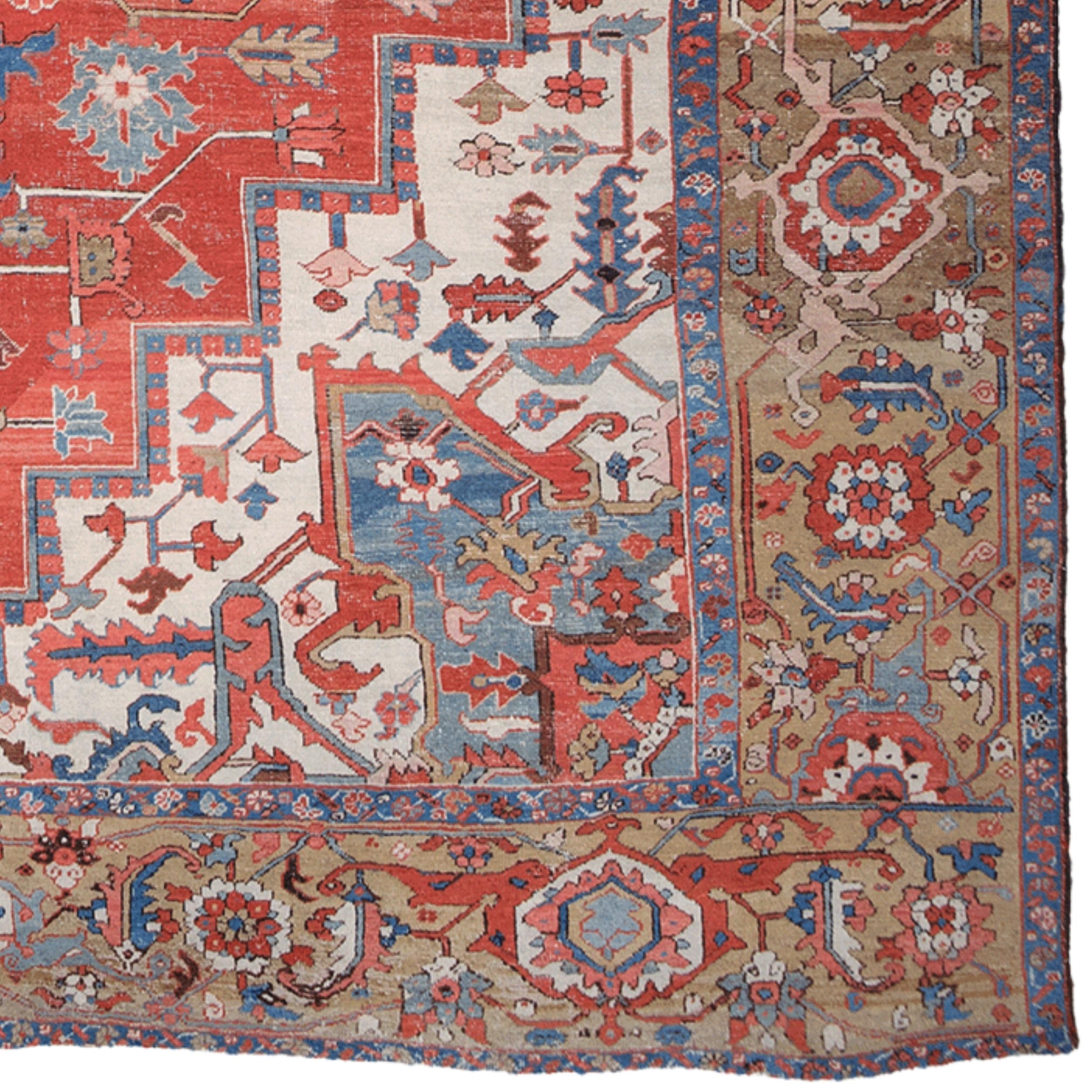 Serapi-Teppich aus dem späten 19. Jahrhundert im Zustand „Gut“ im Angebot in Sultanahmet, 34