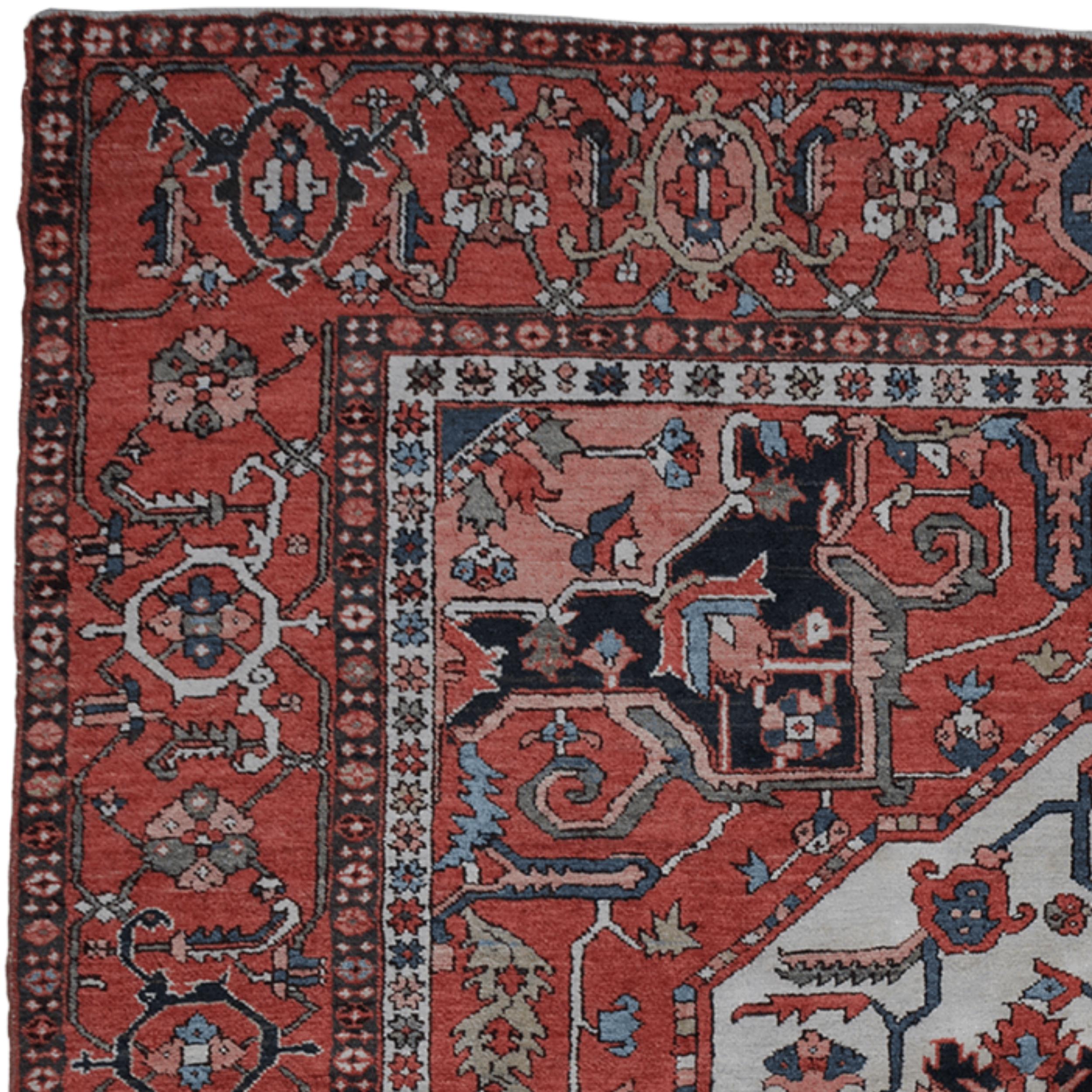 Serapi-Teppich aus dem späten 19. Jahrhundert (Wolle) im Angebot