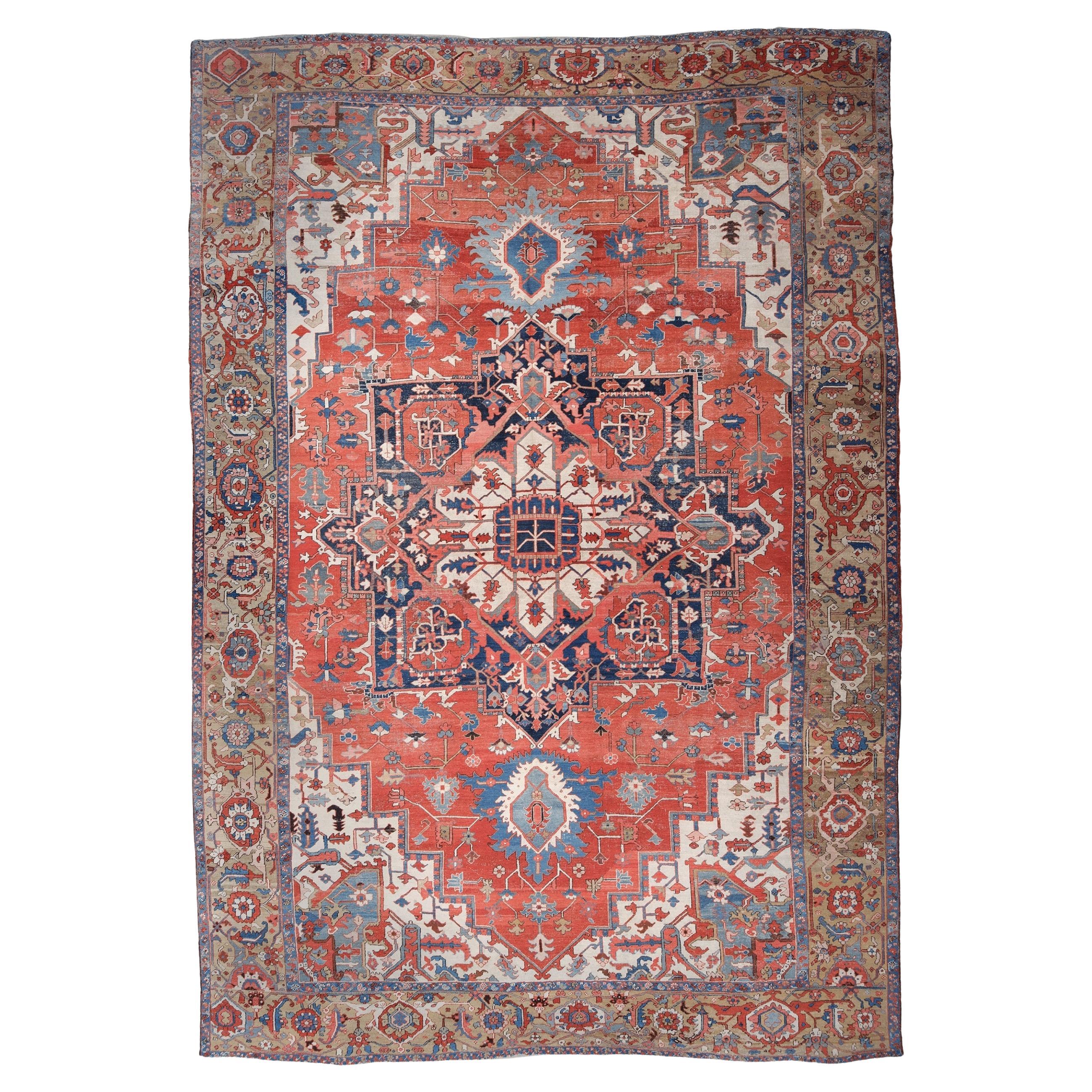 Tappeto Serapi della fine del XIX secolo