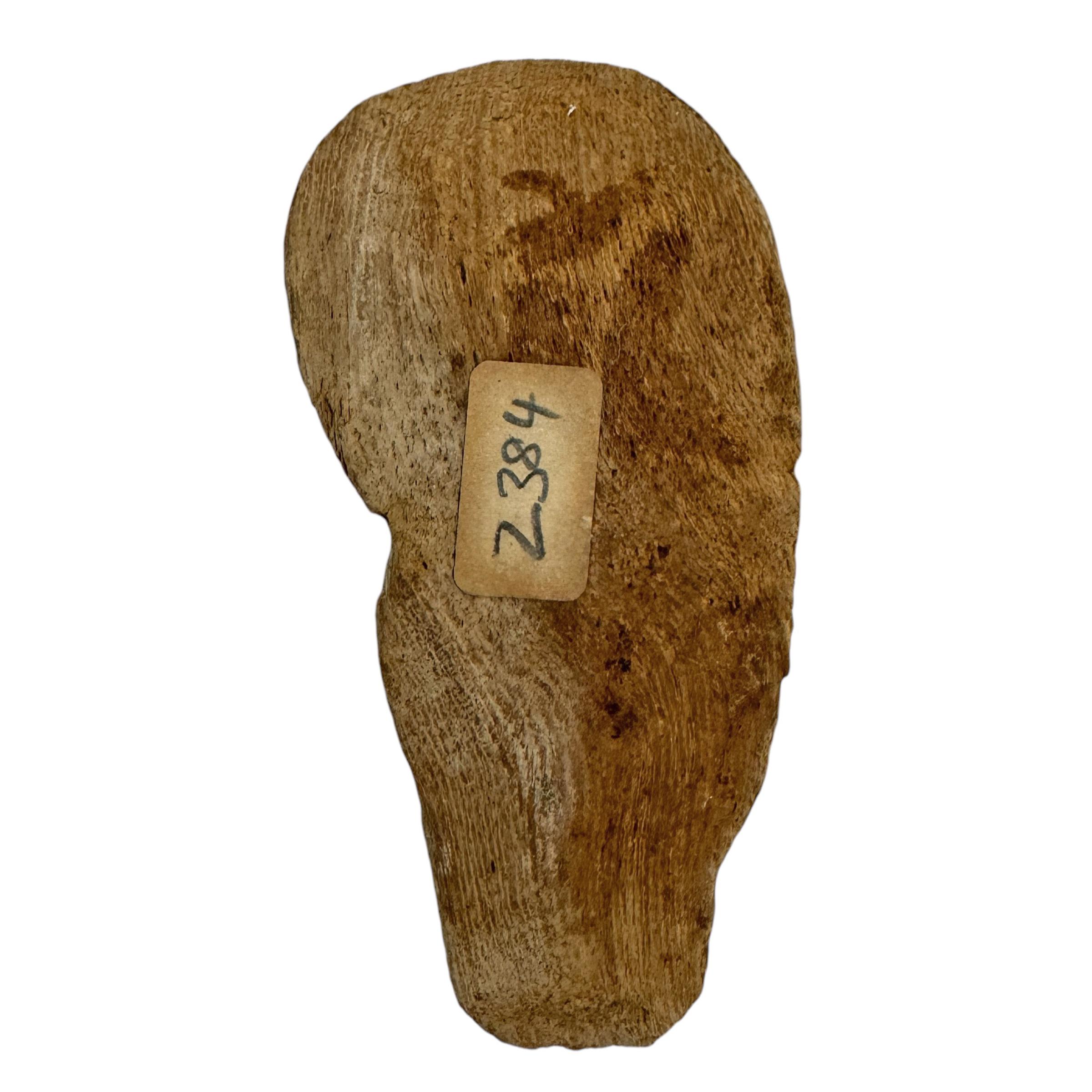 Late-Period to Ptolemaic Period Egyptian Wooden Mummy Mask Ear on Custom Mount For Sale 3