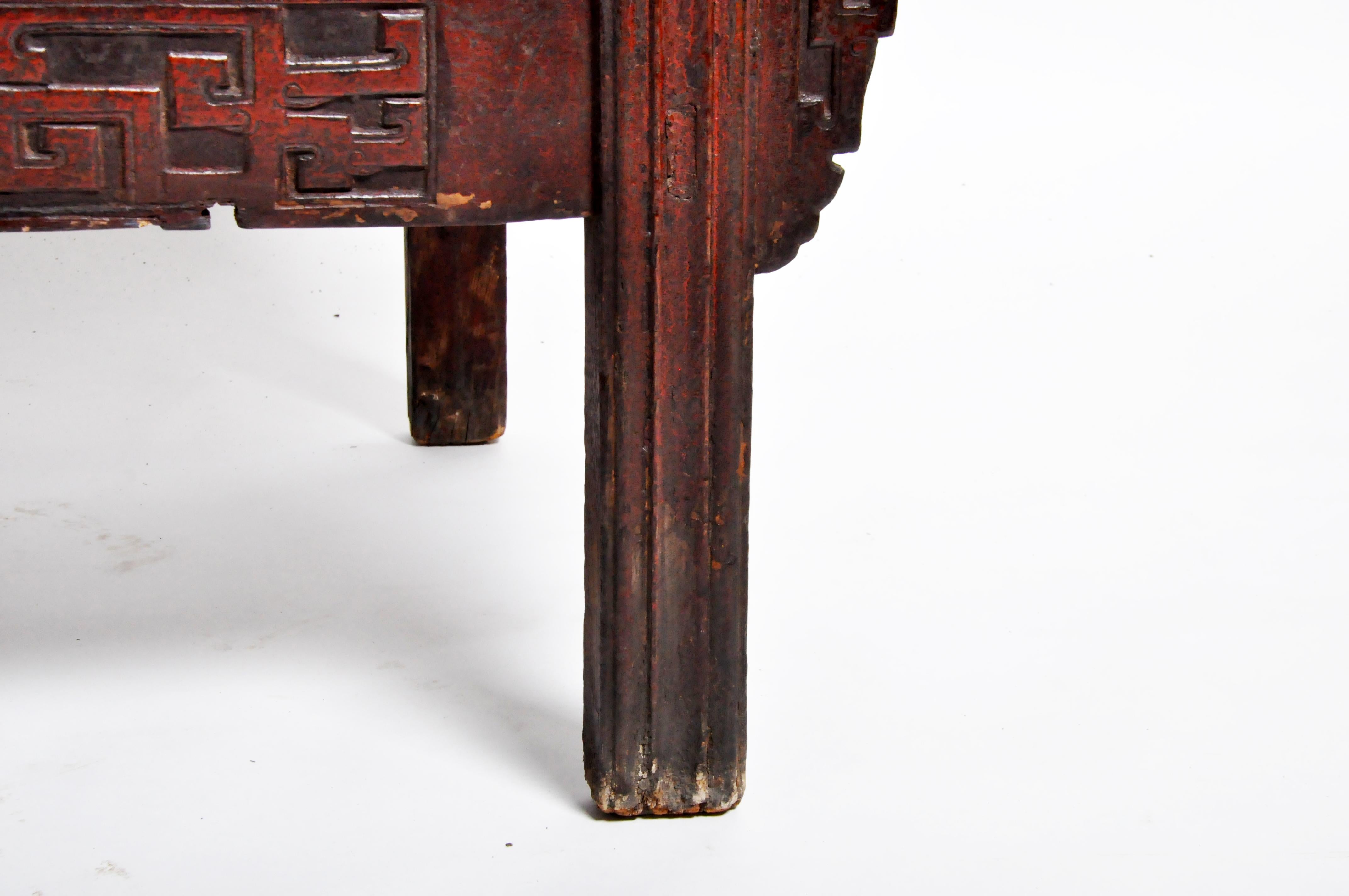 Late Qing Dynasty Altar Coffer with 3 Drawers and Original Patina 8