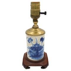Late Qing Dynasty Brush Pot Mounted as Lamp