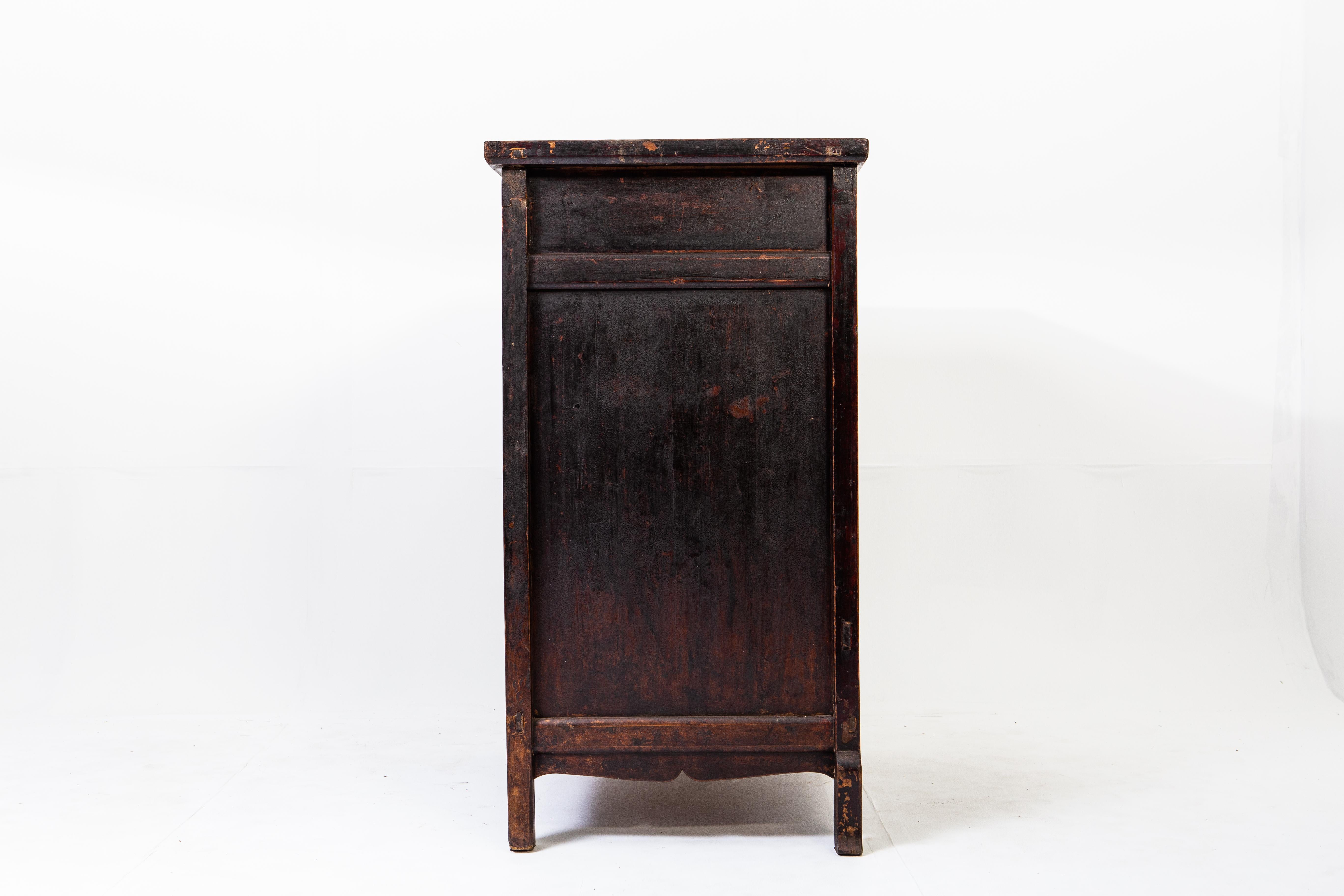19th Century Late-Qing Dynasty Cabinet with Two Drawers and Two Doors