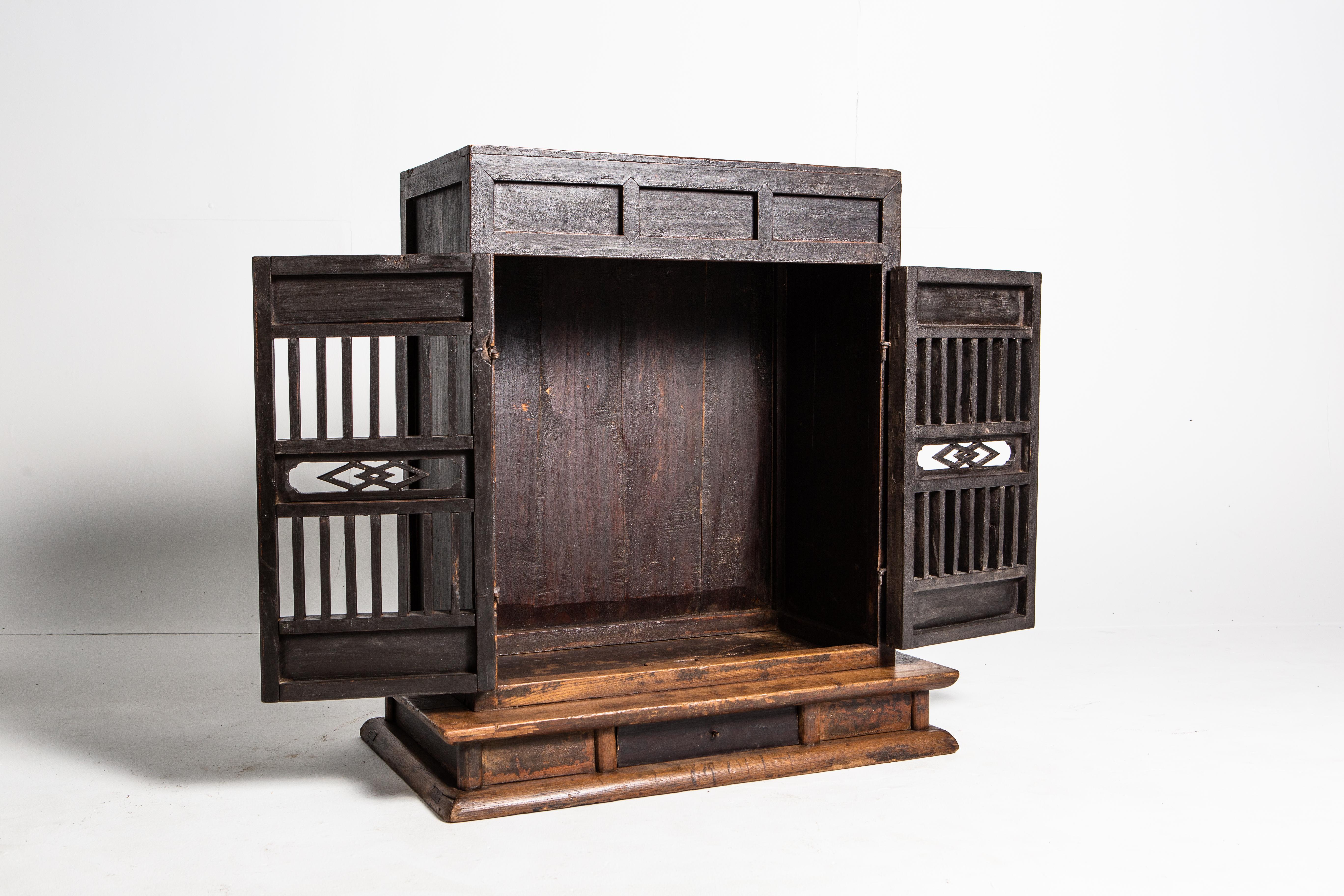 Elm Late Qing Dynasty Chinese Spirit House