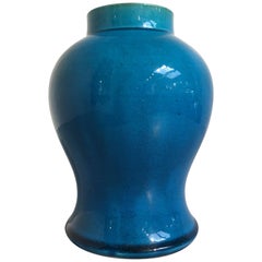 Late Qing Dynasty Chinese Turquoise Glazed Baluster Vase, circa 1900 Late Qing Dynasty Chinese Turquoise Glazed Baluster Vase, circa 1900
