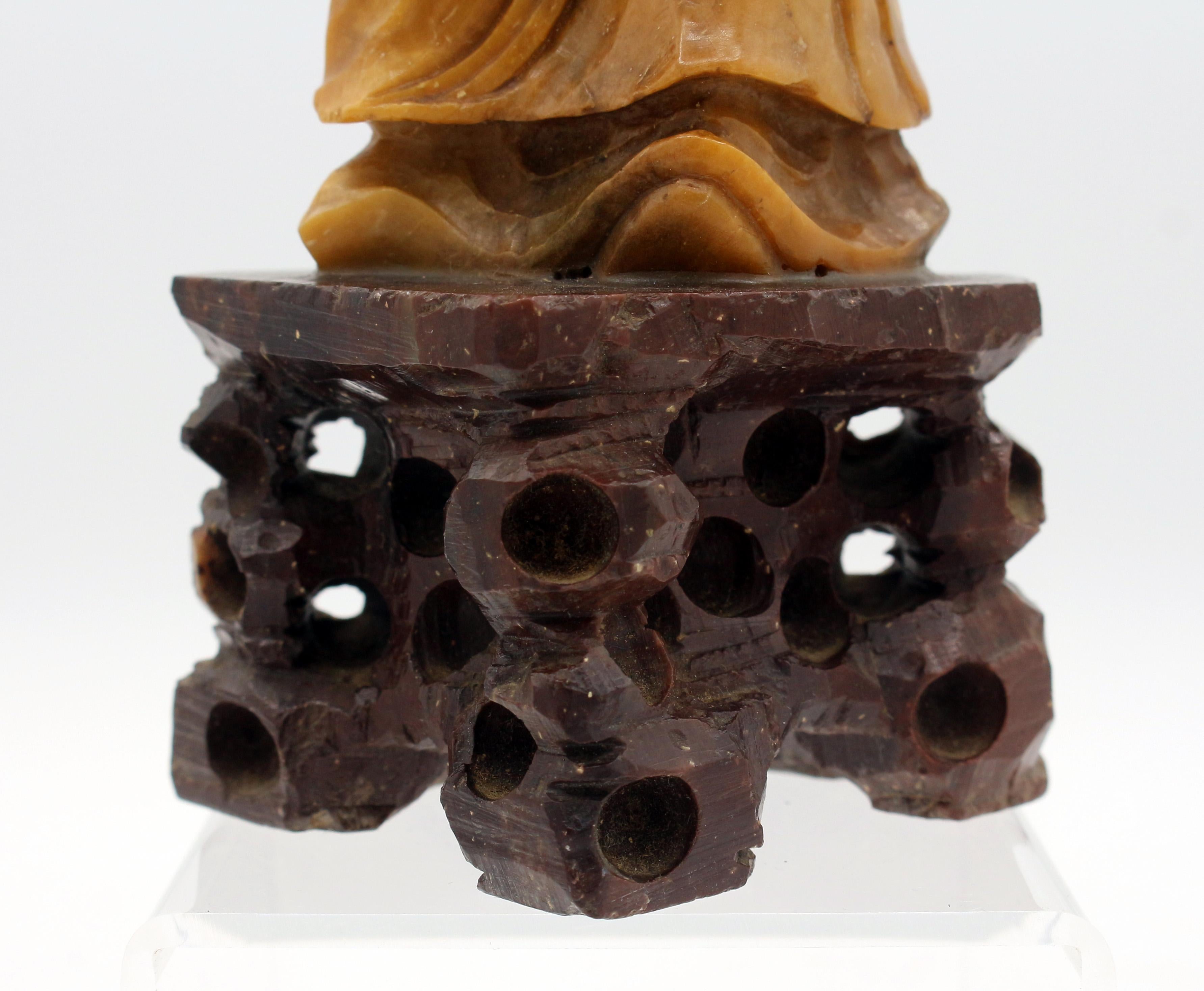 Late Qing, Pre-1891 Chinese Carved Soapstone Figure For Sale 2