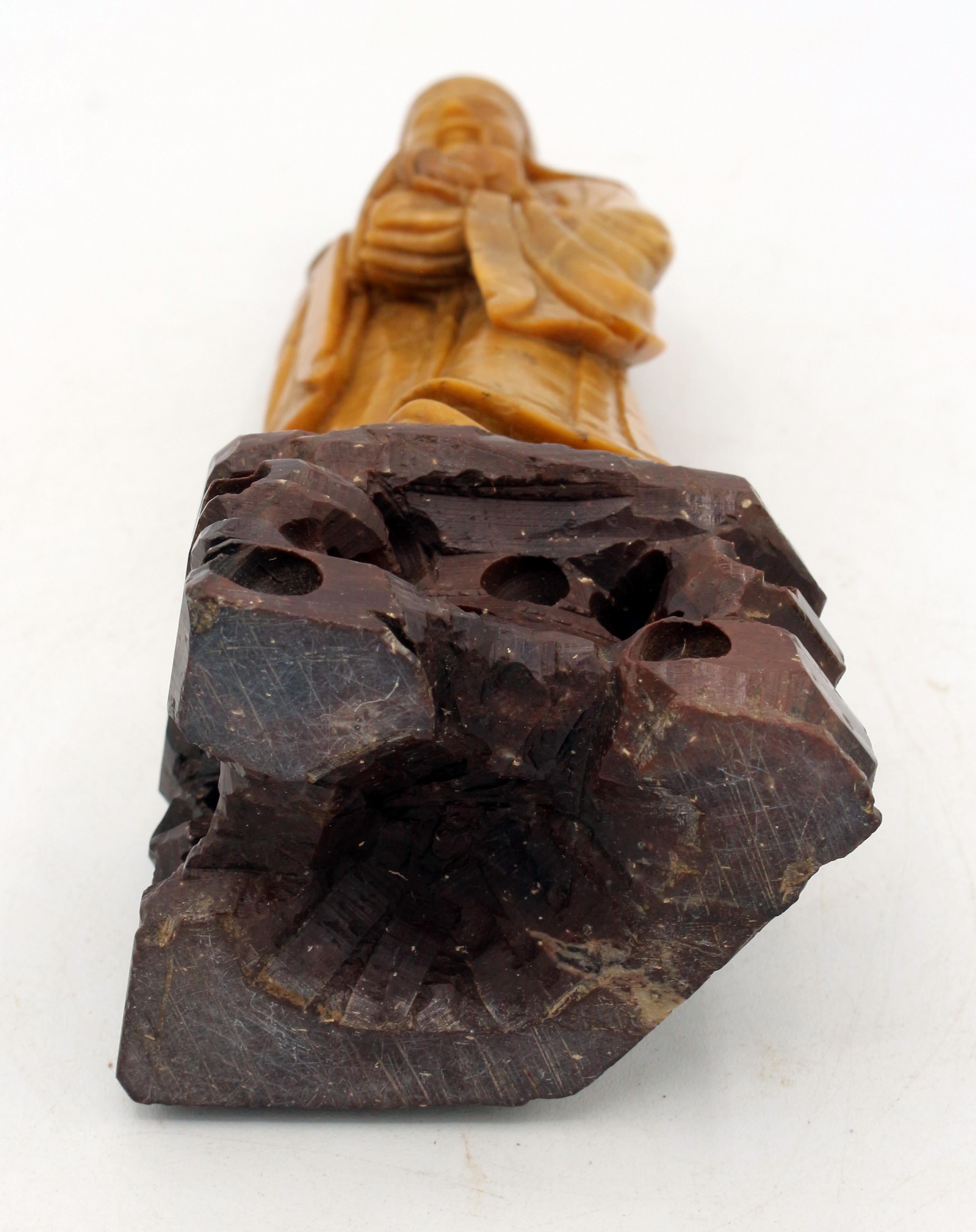 Late Qing, Pre-1891 Chinese Carved Soapstone Figure For Sale 3