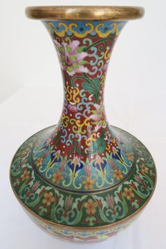 Late Quing Dynasty Cloisonné Vase