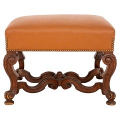 Vintage Late Regence Louis XV Style Upholstered Tabouret