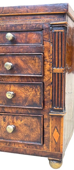 Late Regency 19th Century Burr Oak Miniature Chest