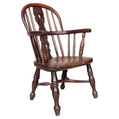 Late Regency Childs Yew and Elm Windsor Armchair