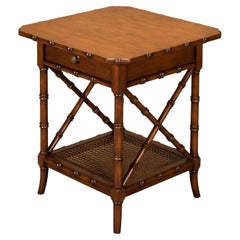 Late Regency Faux Bamboo End Table