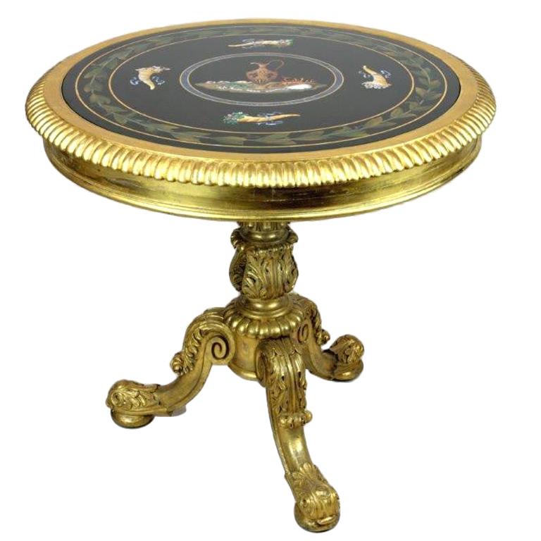 Late Regency Giltwood Centre Table Attributed to Gillows For Sale