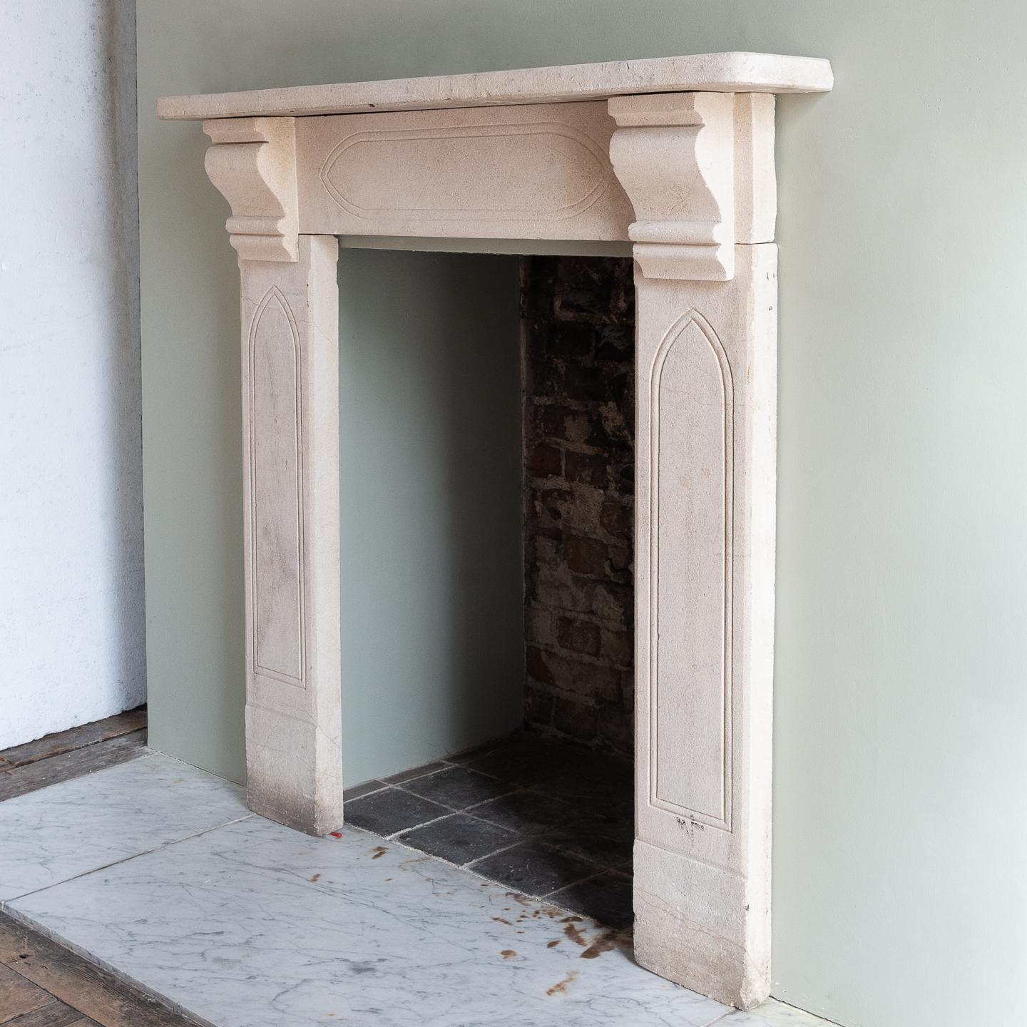 Late Regency Gothik Bathstone Fireplace 8