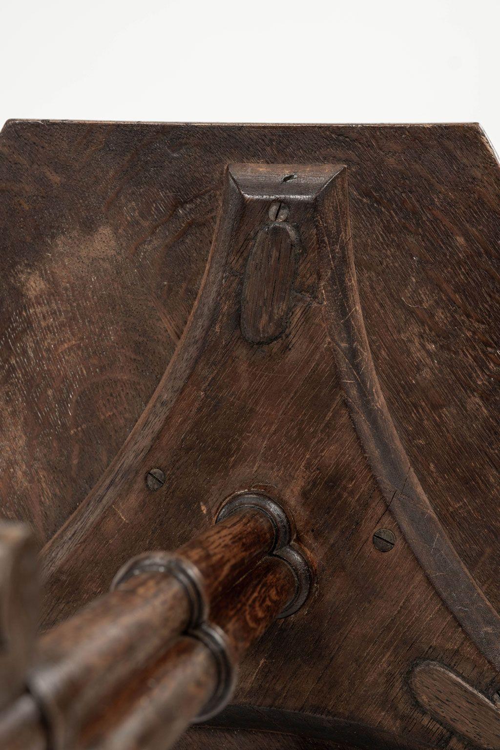 Late Regency Hexagonal Top Oak Side Table 5