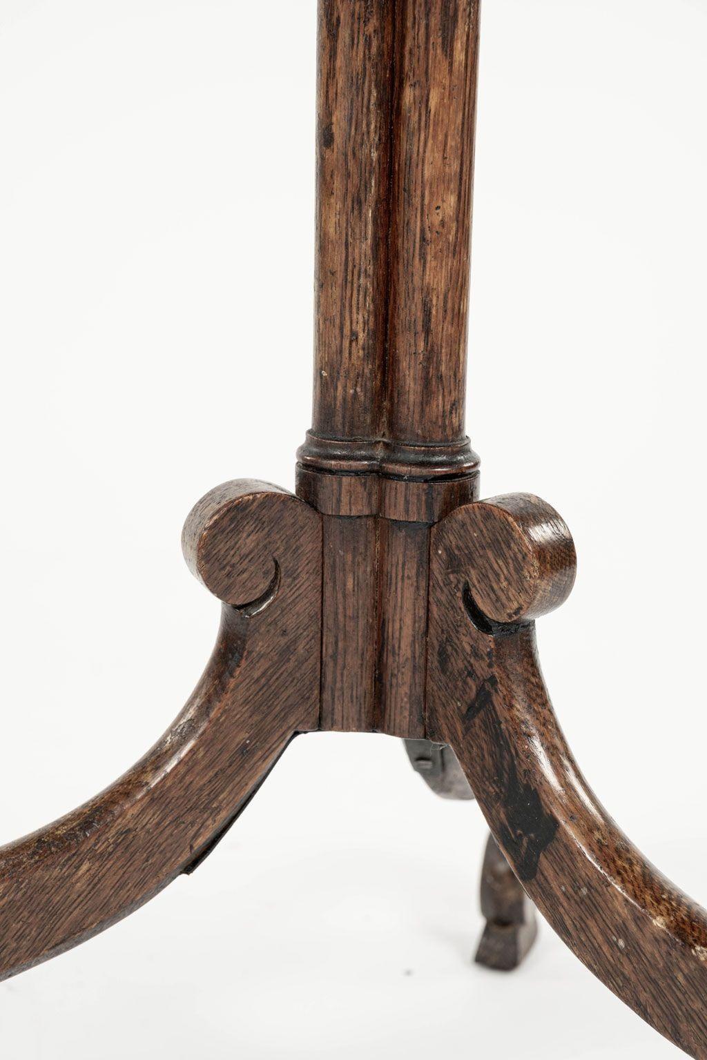 English Late Regency Hexagonal Top Oak Side Table