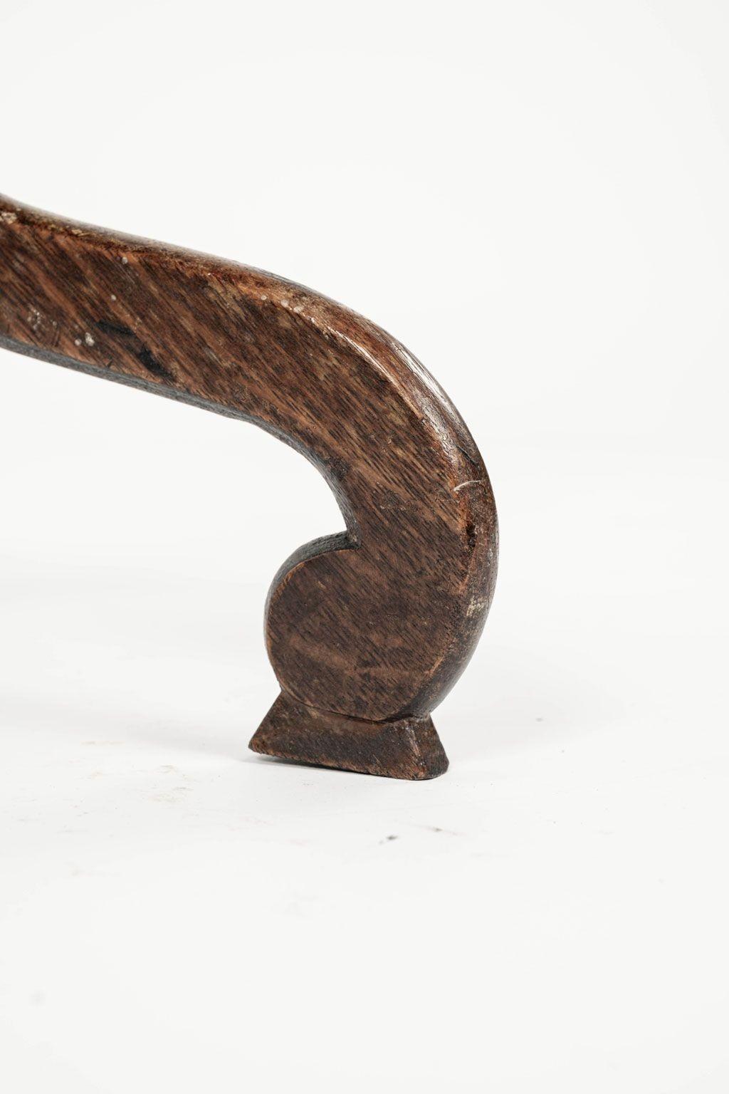 Hand-Carved Late Regency Hexagonal Top Oak Side Table