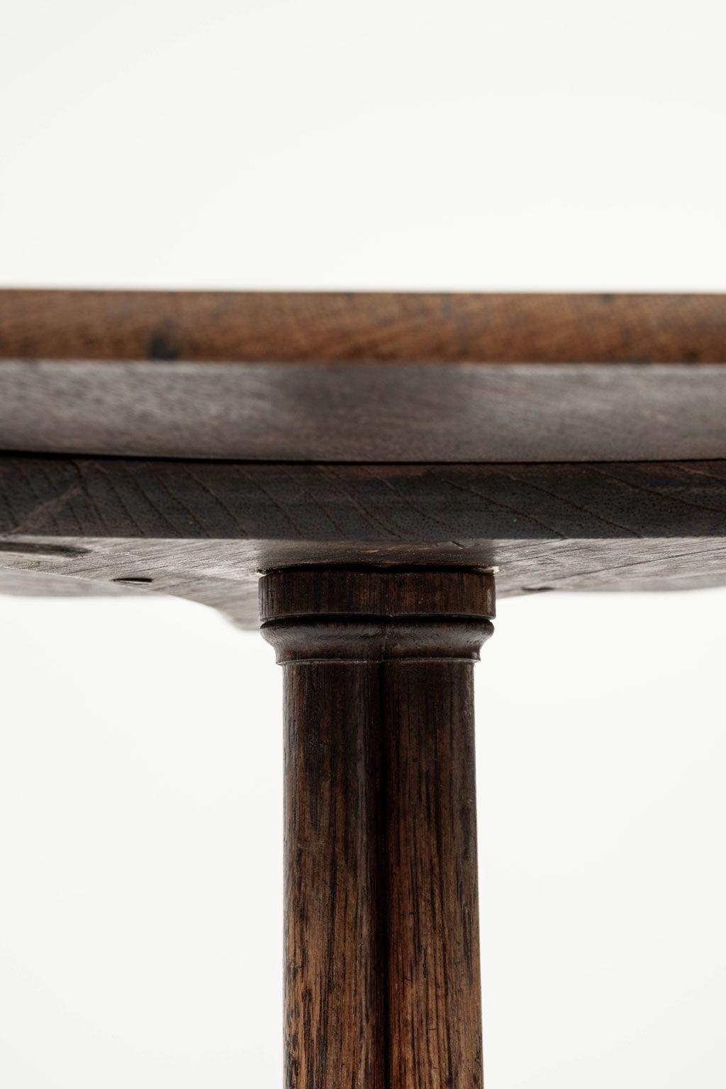 19th Century Late Regency Hexagonal Top Oak Side Table