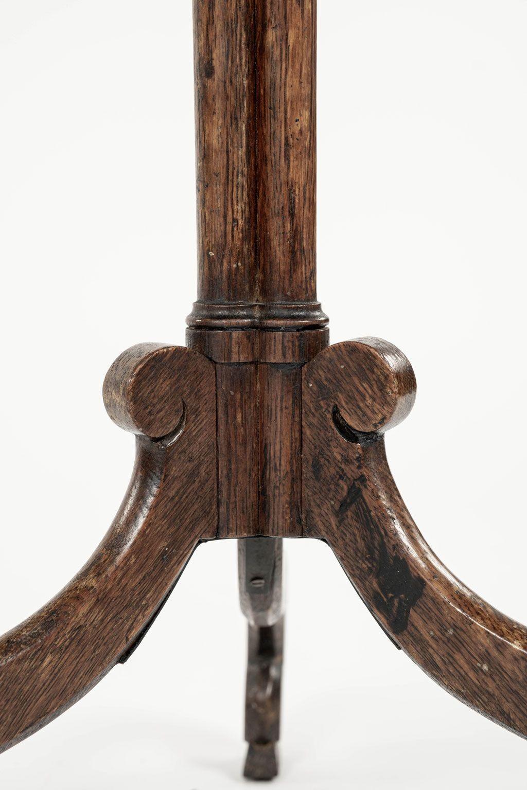 Late Regency Hexagonal Top Oak Side Table 1