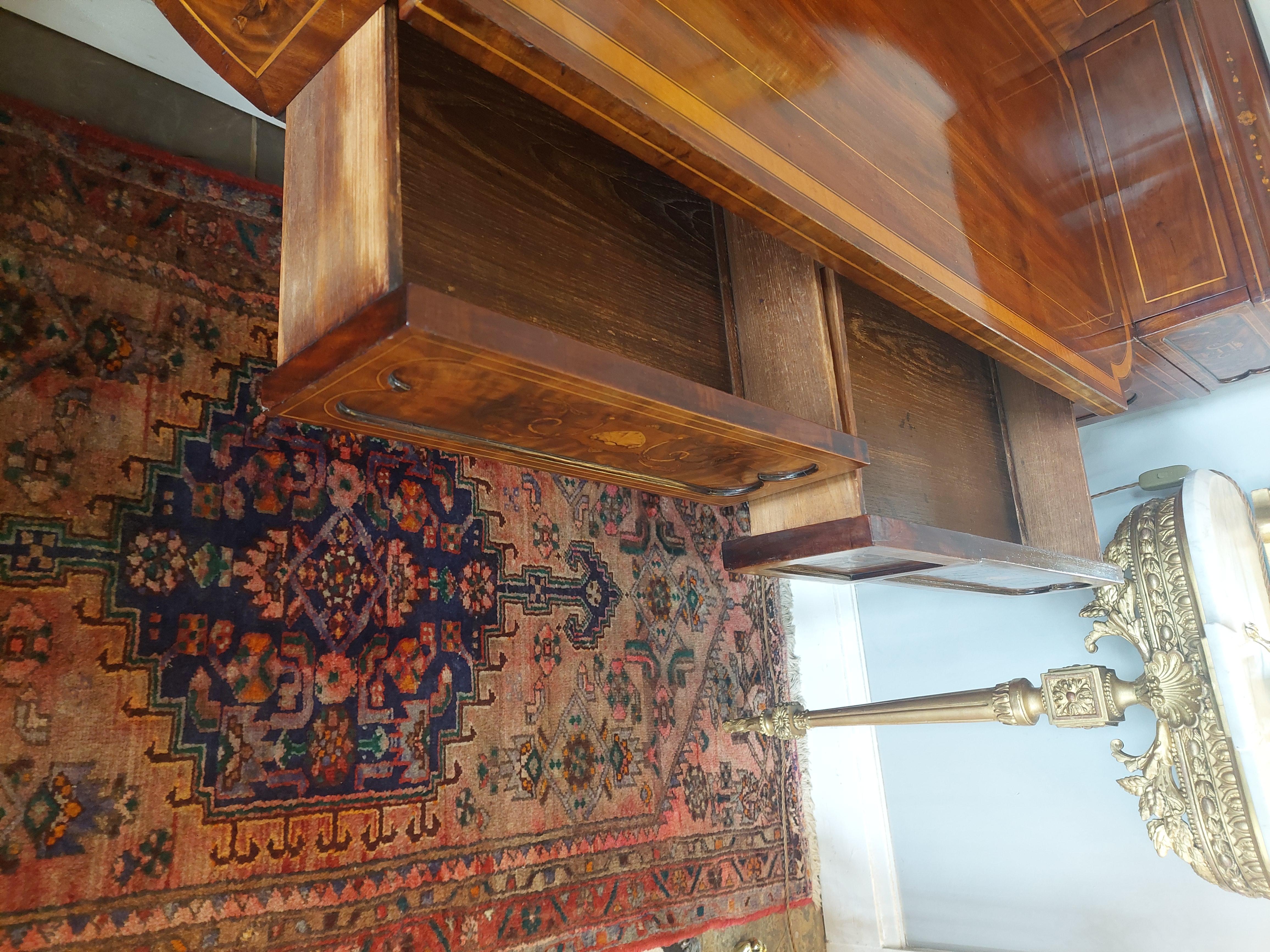 Late Regency Inlaid Mahogany Twin Pedestal Sideboard 5