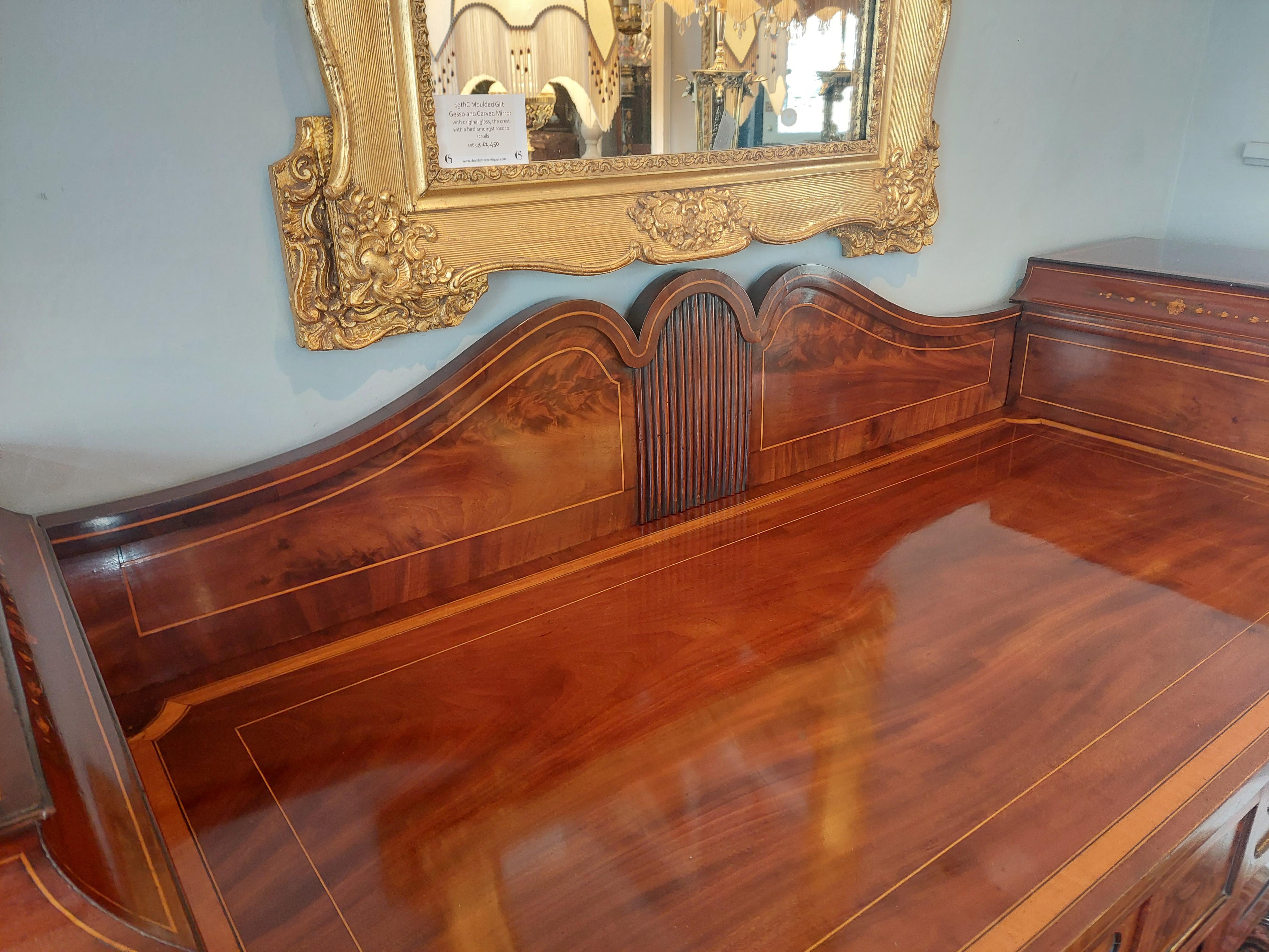 Late Regency Inlaid Mahogany Twin Pedestal Sideboard 3
