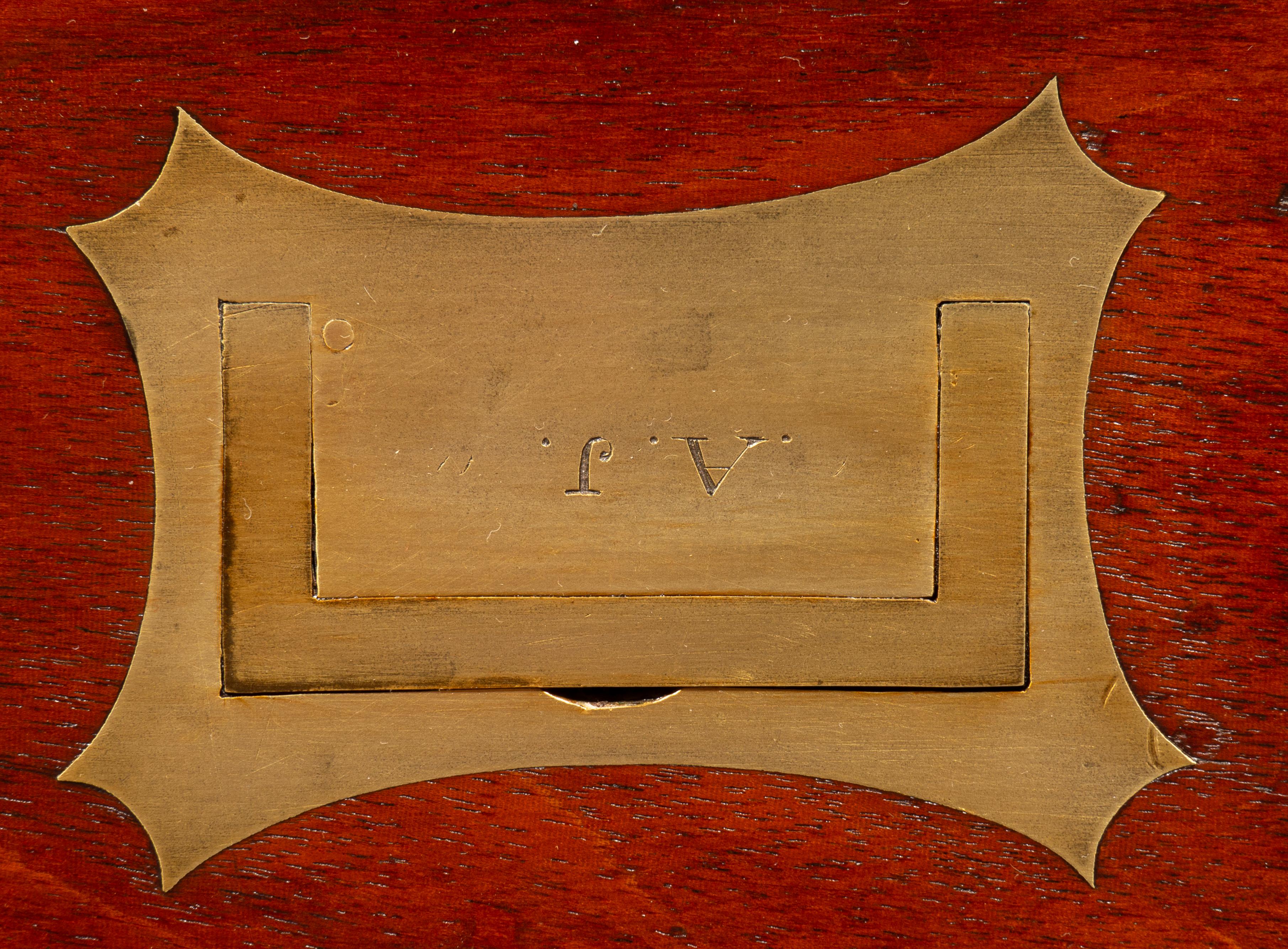 Late Regency Mahogany And Brass Gun Box On Base For Sale 8