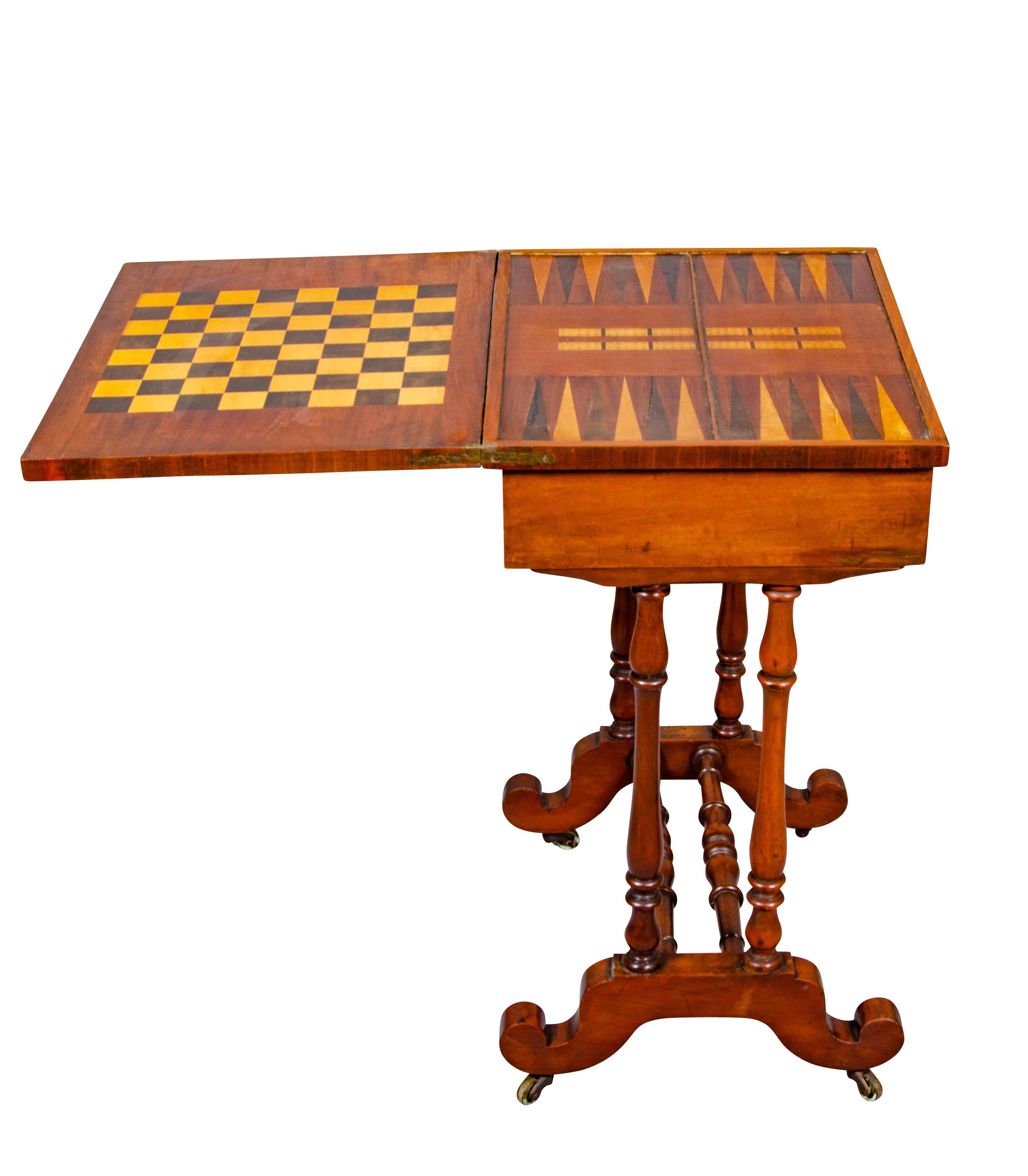 Late Regency Mahogany Games Table For Sale 10