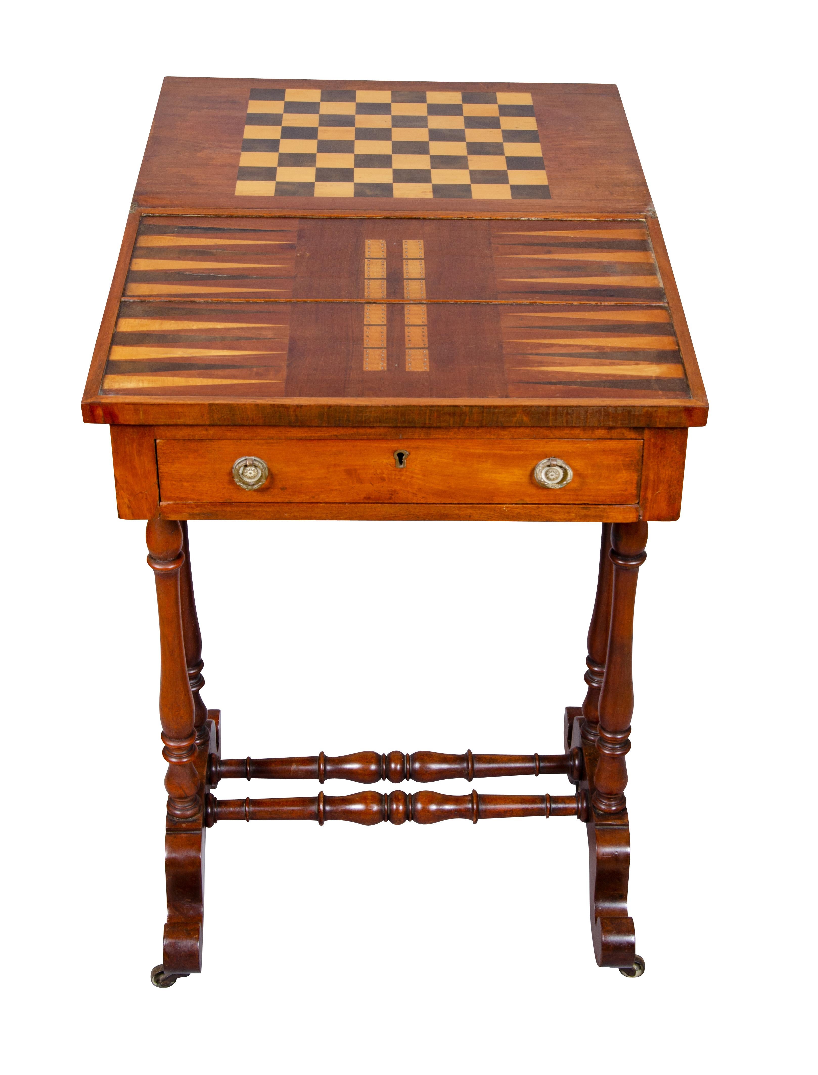Late Regency Mahogany Games Table For Sale 3