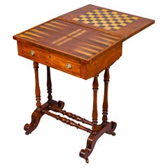 Mesa de juegos de caoba de la Regencia tardía