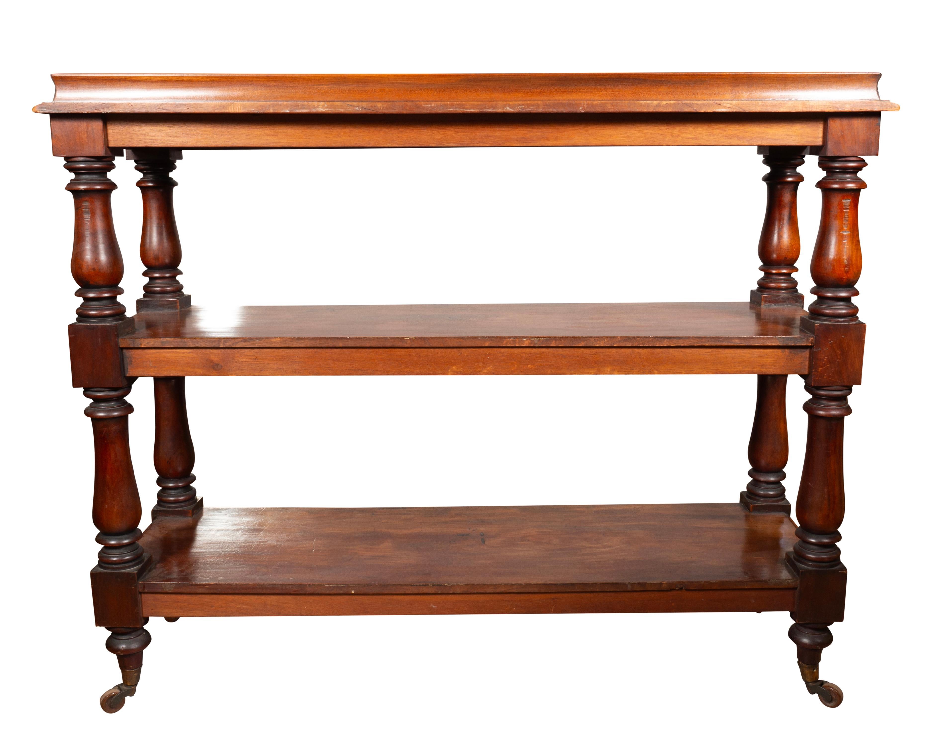 English Late Regency Mahogany Trolley For Sale