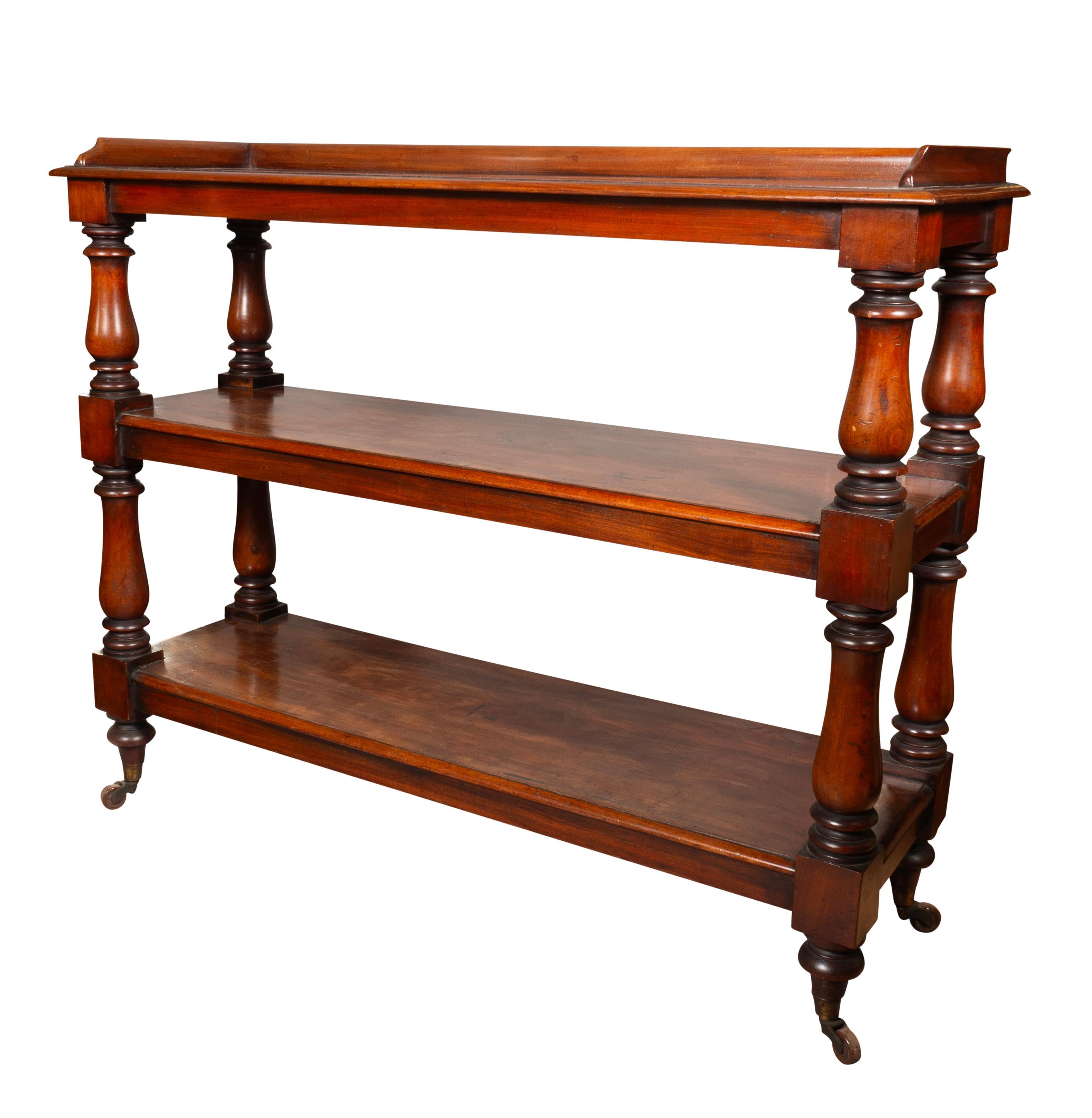 Mid-19th Century Late Regency Mahogany Trolley For Sale