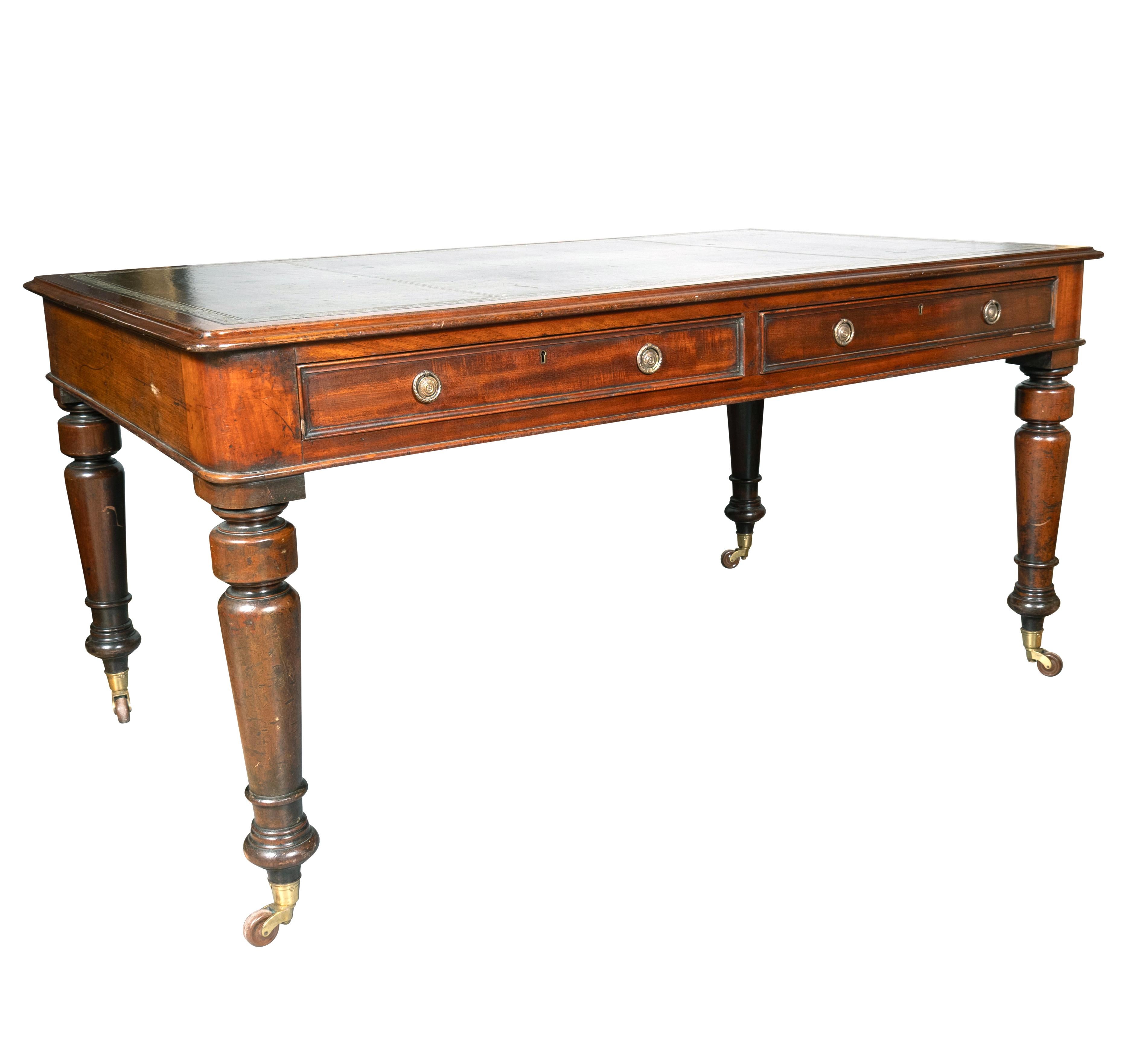 English Late Regency Mahogany Writing Table For Sale