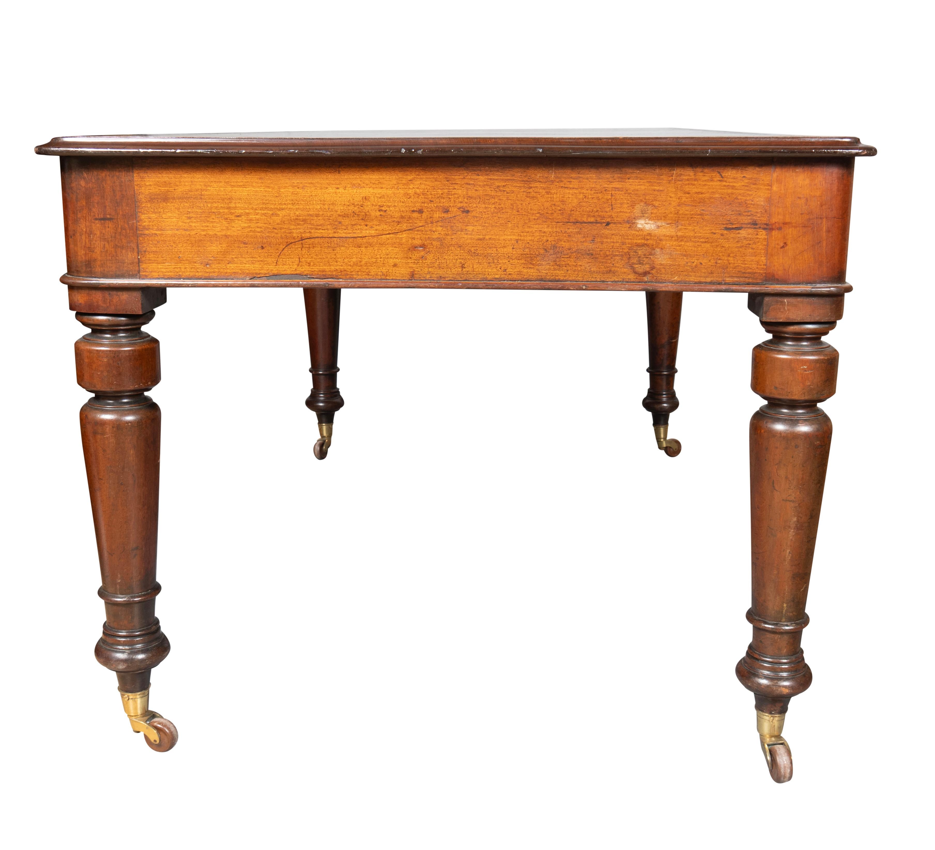 Late Regency Mahogany Writing Table In Good Condition For Sale In Essex, MA