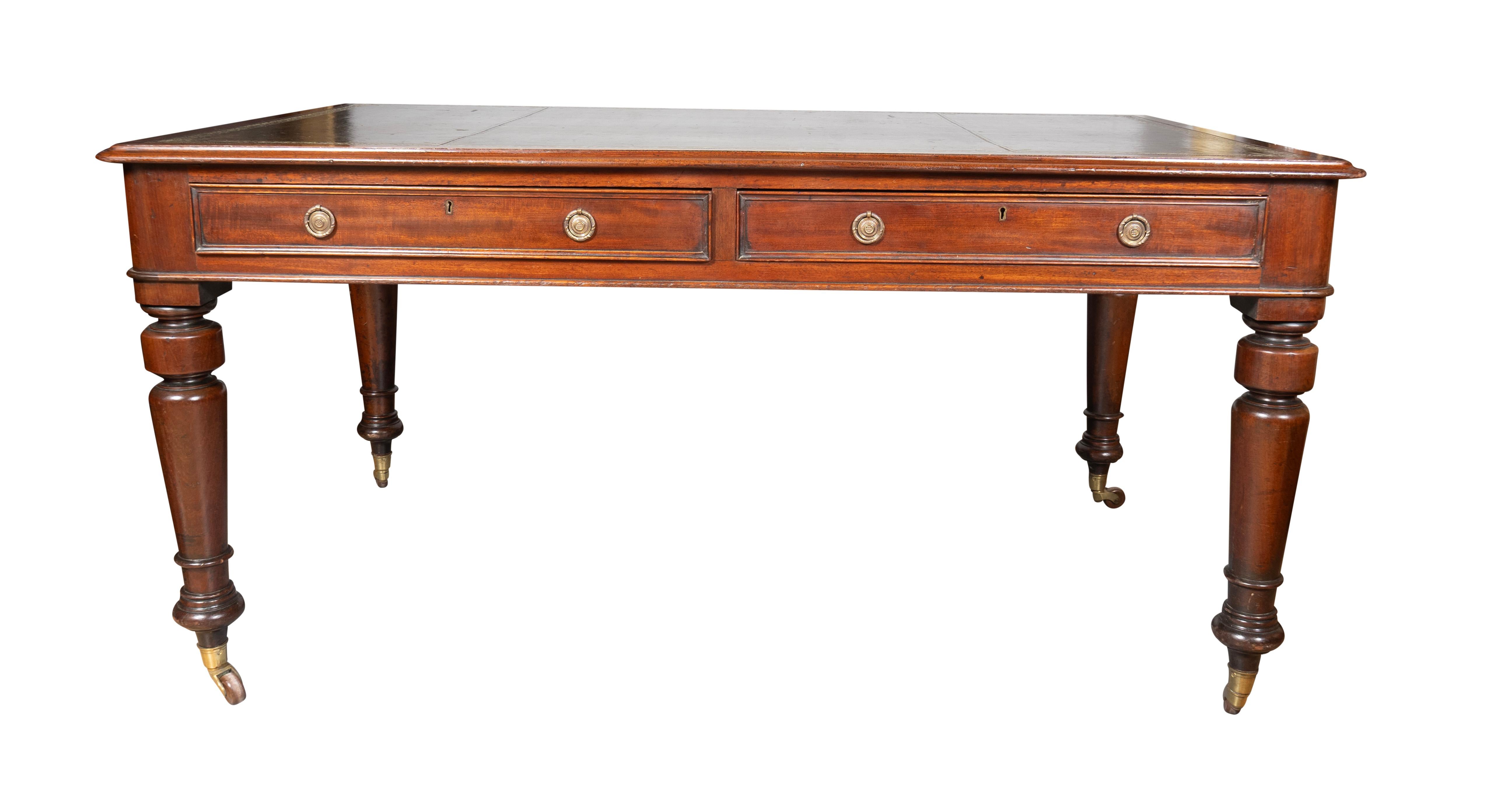Early 19th Century Late Regency Mahogany Writing Table For Sale