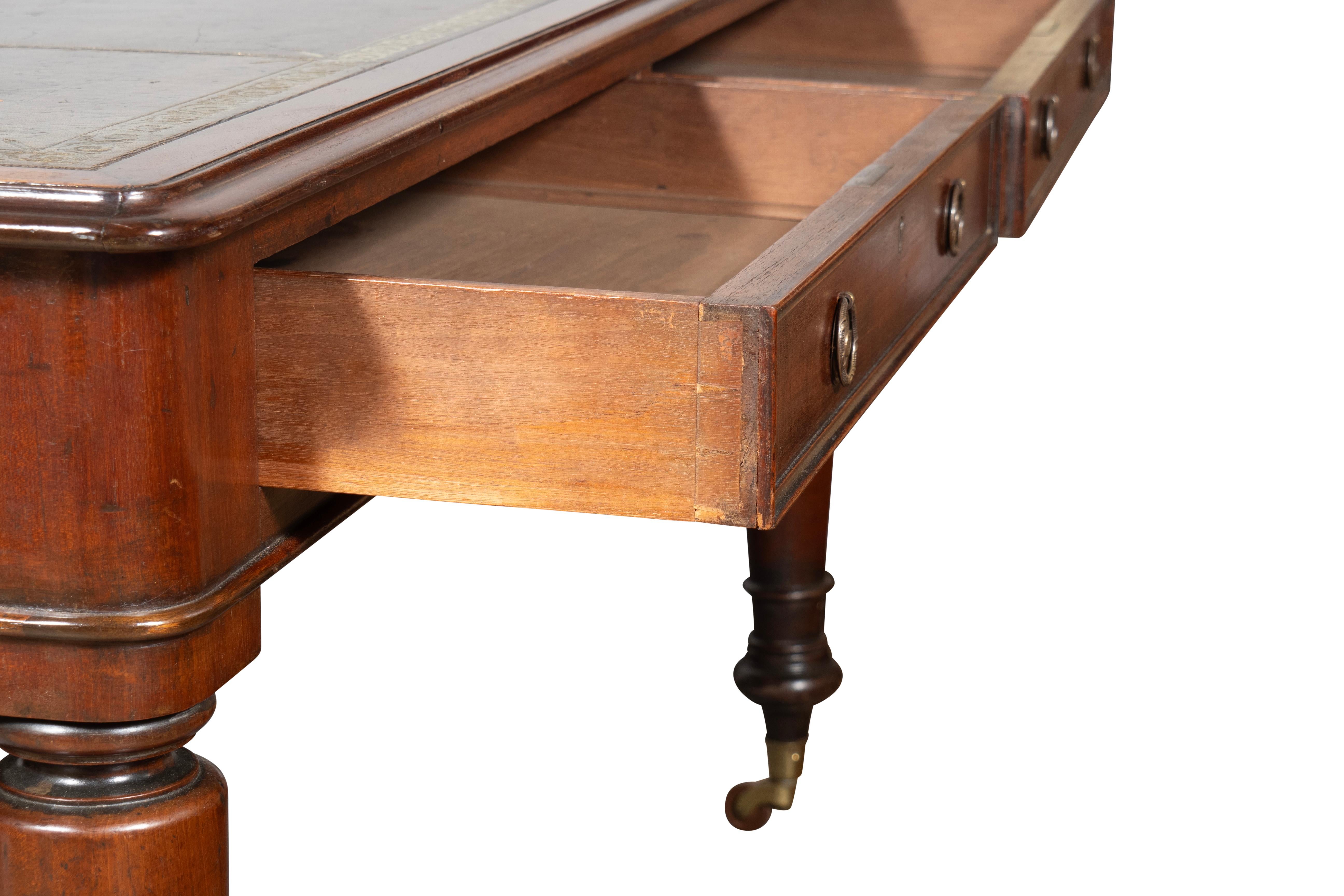 Late Regency Mahogany Writing Table For Sale 1