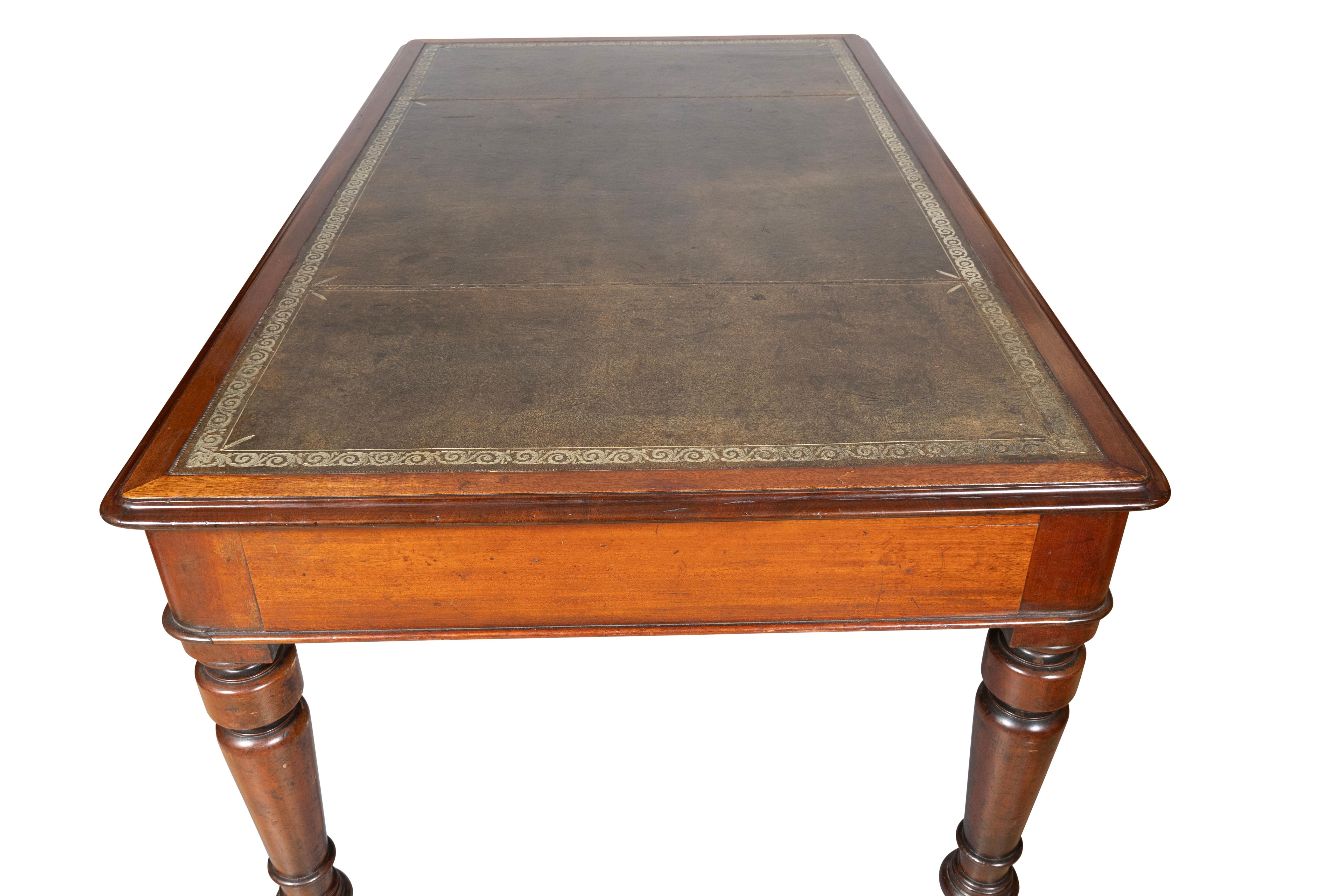 Late Regency Mahogany Writing Table For Sale 2